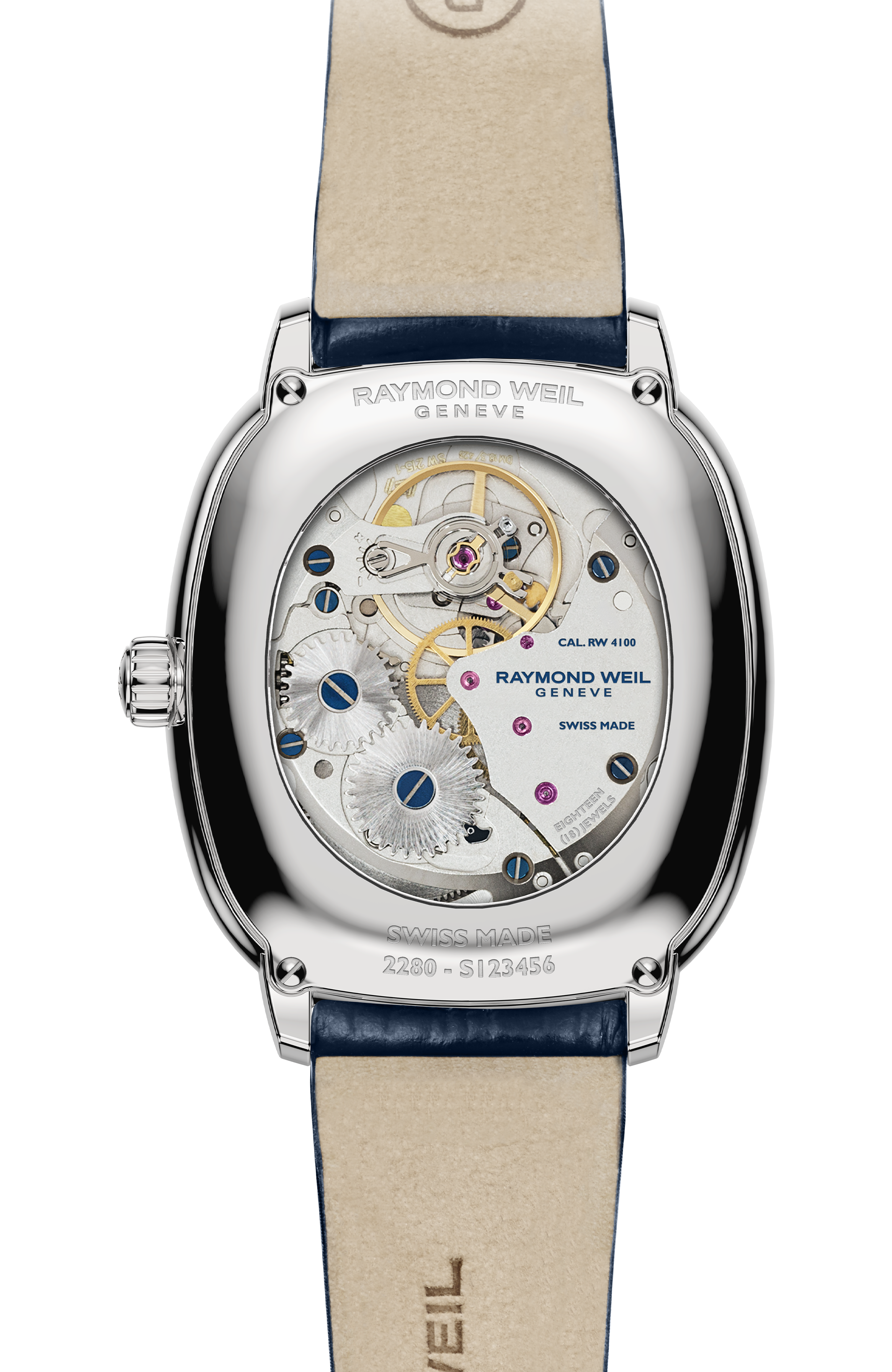 Montre mécanique Toccata Heritage cadran bleu, 33 x 38 mm