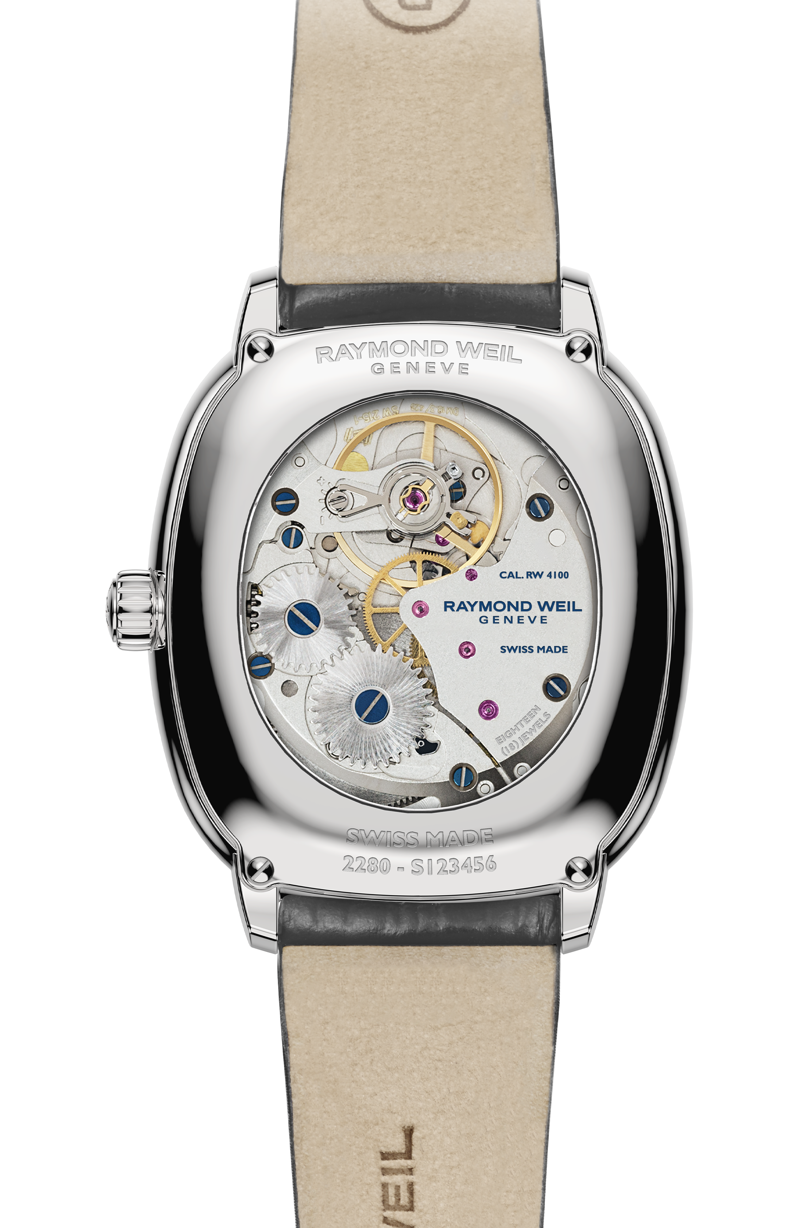 Montre mécanique Toccata Heritage cadran argent vieilli, 33 x 38 mm