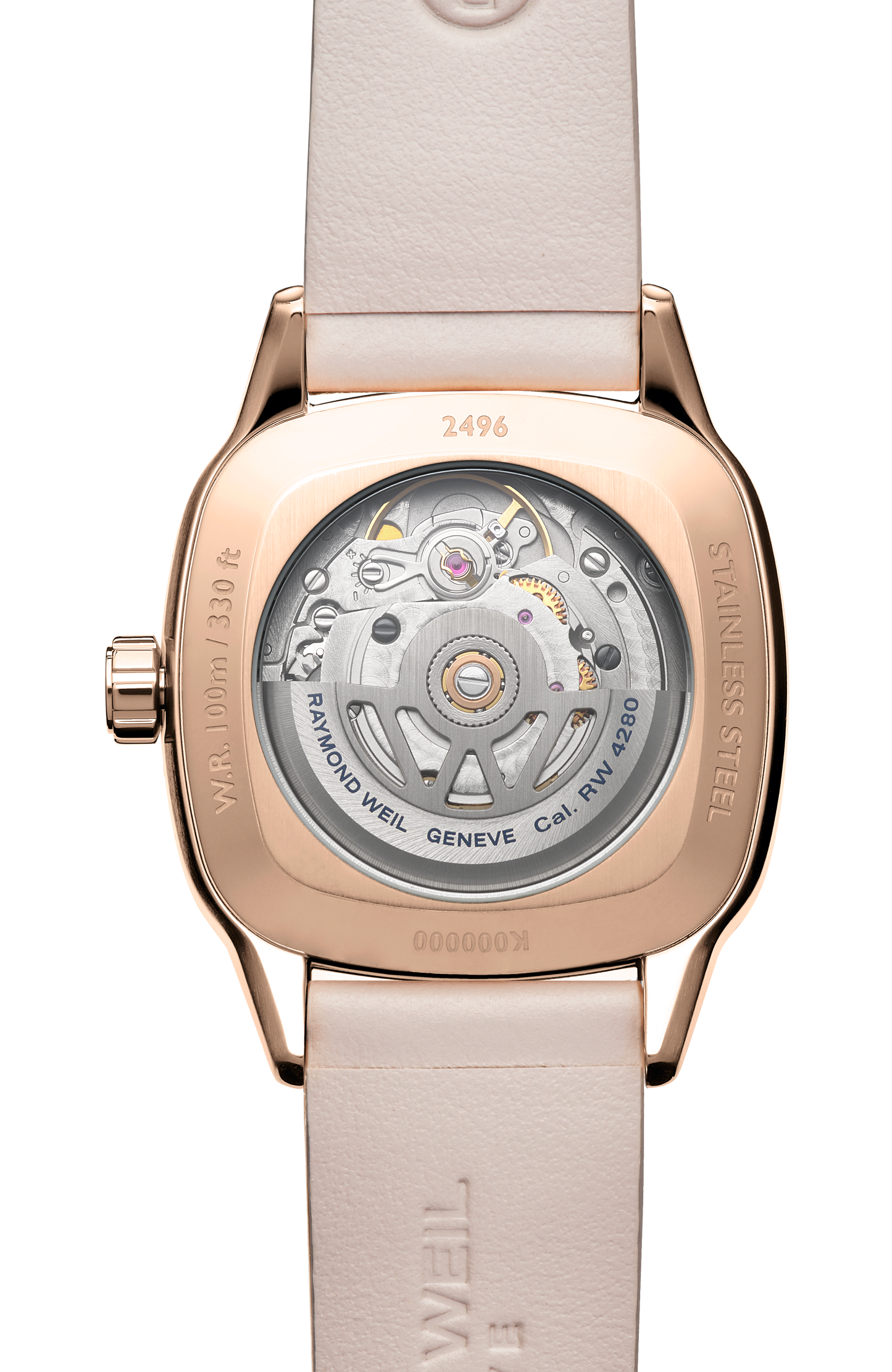 Freelancer Automatic Moon Phase and Leather Strap Cushion Shape Watch, 34 x 34 mm