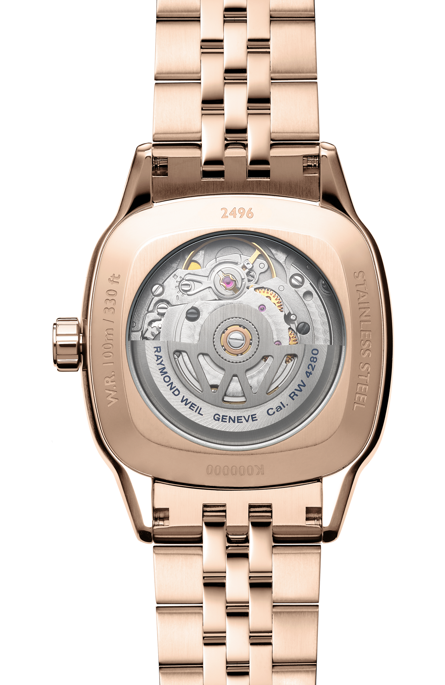 Freelancer Ladies Automatic Moon Phase Cushion Shape Watch, 34 x 34 mm
