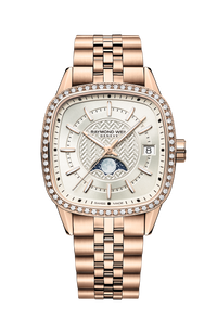 Freelancer Ladies Automatic Moon Phase Cushion Shape Watch, 34 x 34 mm