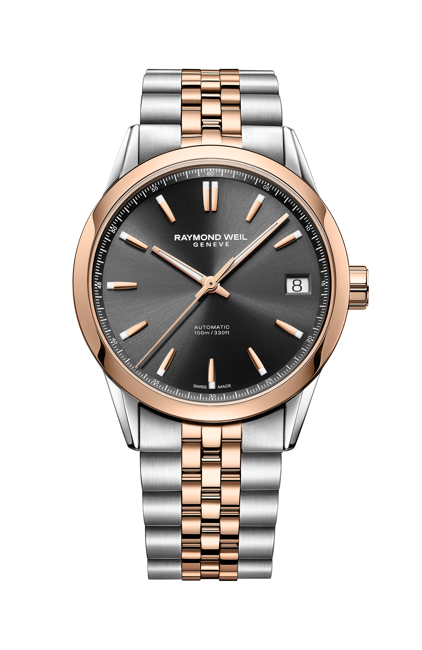 Freelancer Men's Automatic Classic Two-Tone Black Dial Date Watch, 40 mm