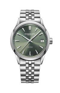 Freelancer Men's Automatic Green Dial Stainless Steel Bracelet Watch, 40 mm