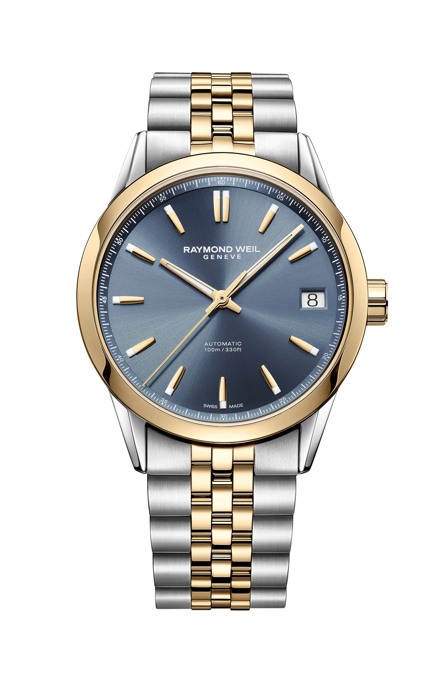 Freelancer Men's Automatic Classic Two-Tone Blue Dial Date Watch, 40 mm