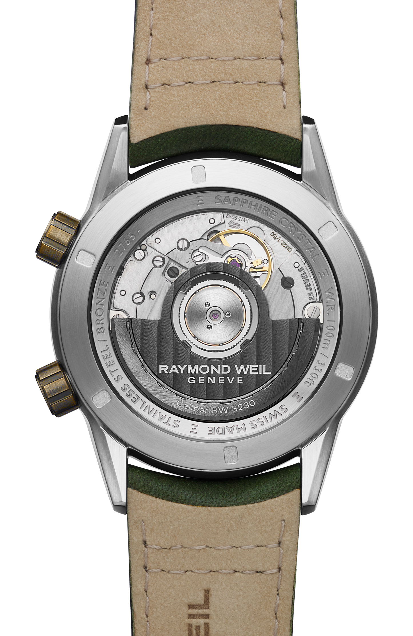 Freelancer Men's GMT Worldtimer Green Leather Automatic Watch, 41 mm