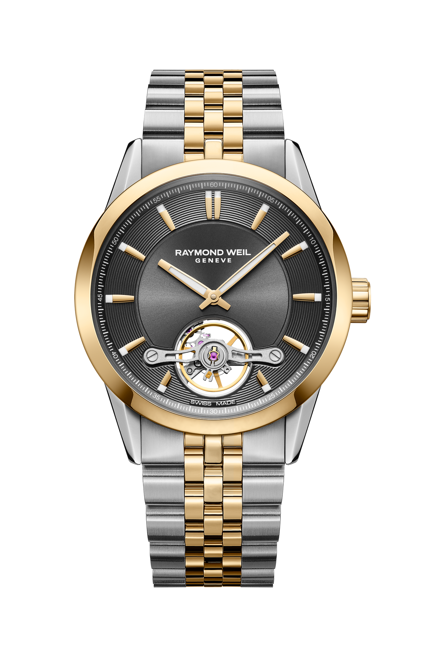 Freelancer Men's Automatic Grey Dial Two-Tone Bracelet Watch, 42 mm