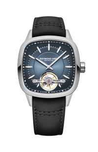 Freelancer Calibre RW1212 Men’s Automatic Black Leather Strap Cushion Shape Watch, 40 x 40 mm