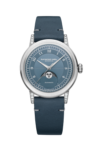 Millesime Automatic Moon Phase Denim Blue Dial Watch, 35 mm