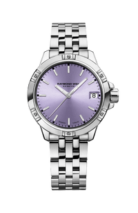 Tango Classic Ladies Quartz Lavender Dial Steel Date Watch, 30 mm