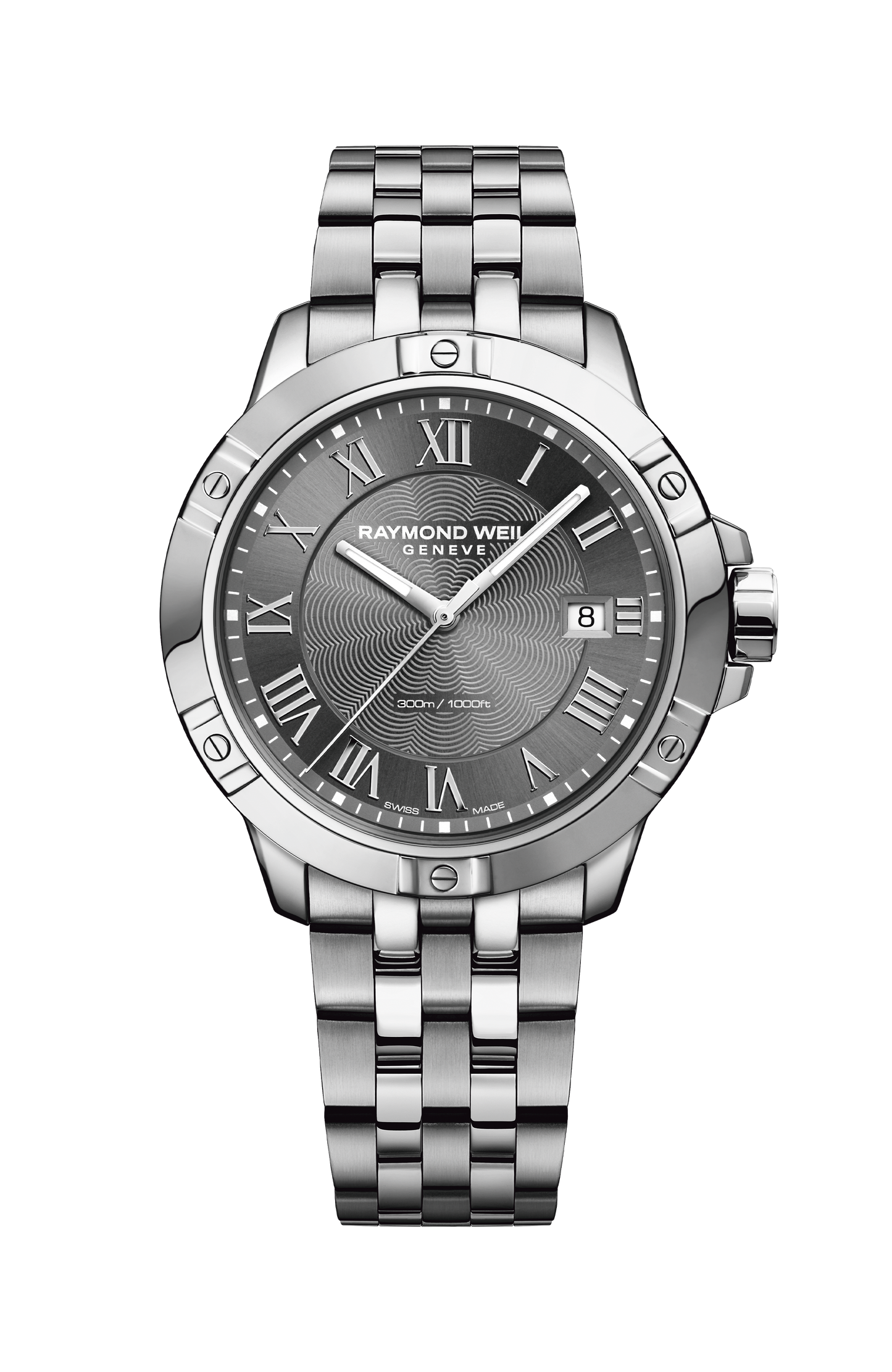 Montre-bracelet à quartz classique avec cadran gris Tango pour homme, 41 mm