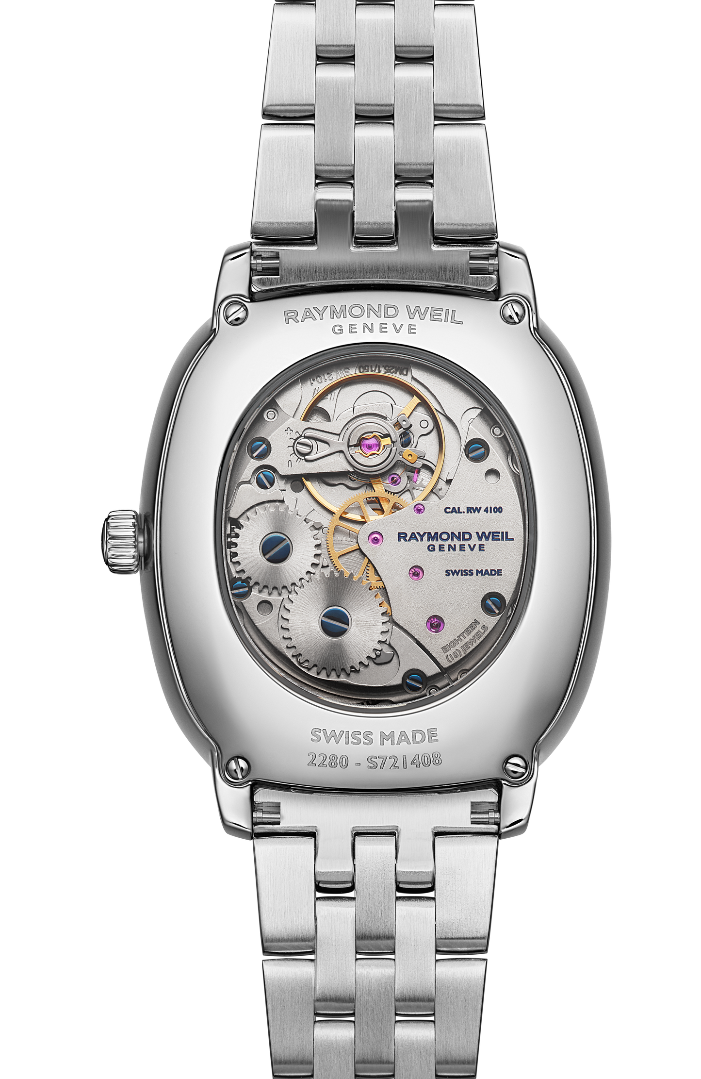 Montre bracelet mécanique Toccata Heritage cadran bleu, 33 x 38 mm