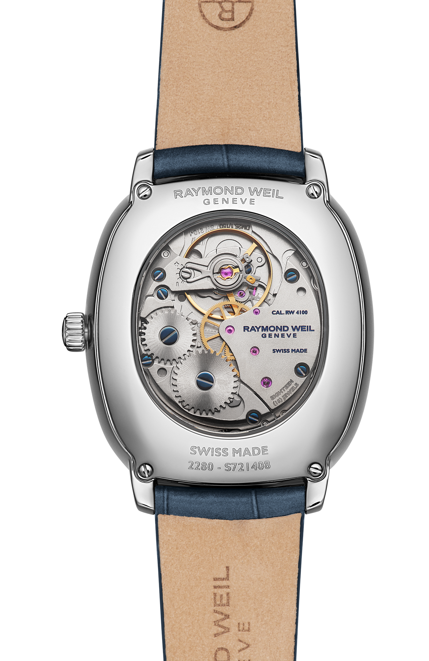 Montre mécanique Toccata Heritage cadran bleu, 33 x 38 mm