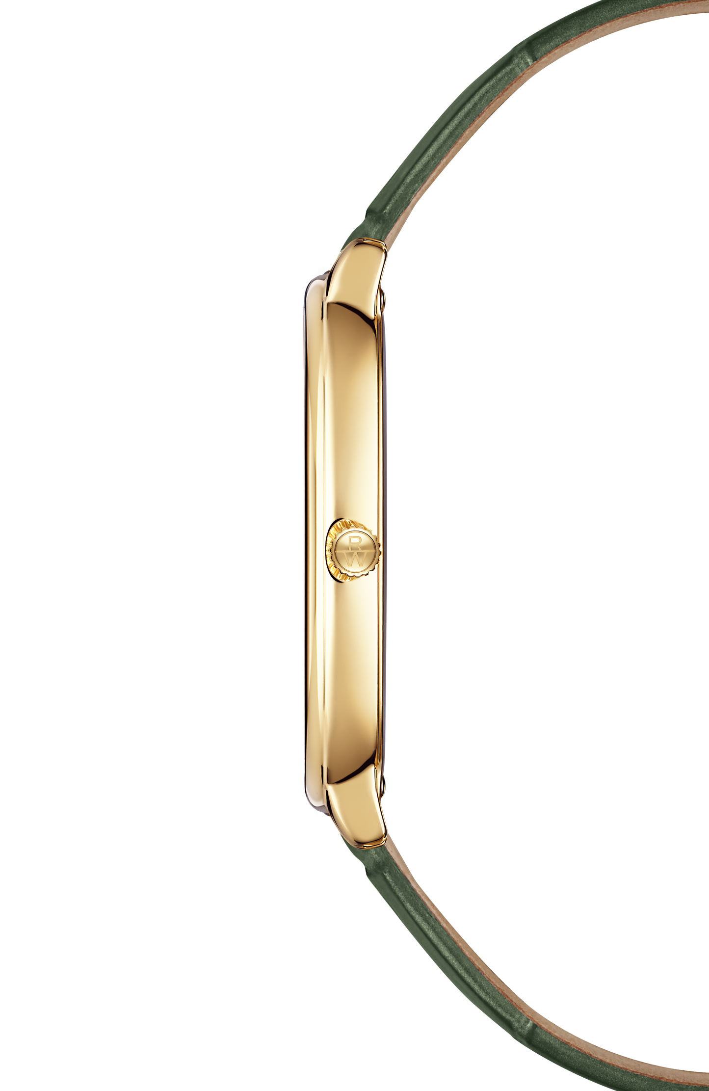 Montre bracelet Toccata Heritage cadran argent vieilli et bracelet cuir vert, 31 x 36 mm