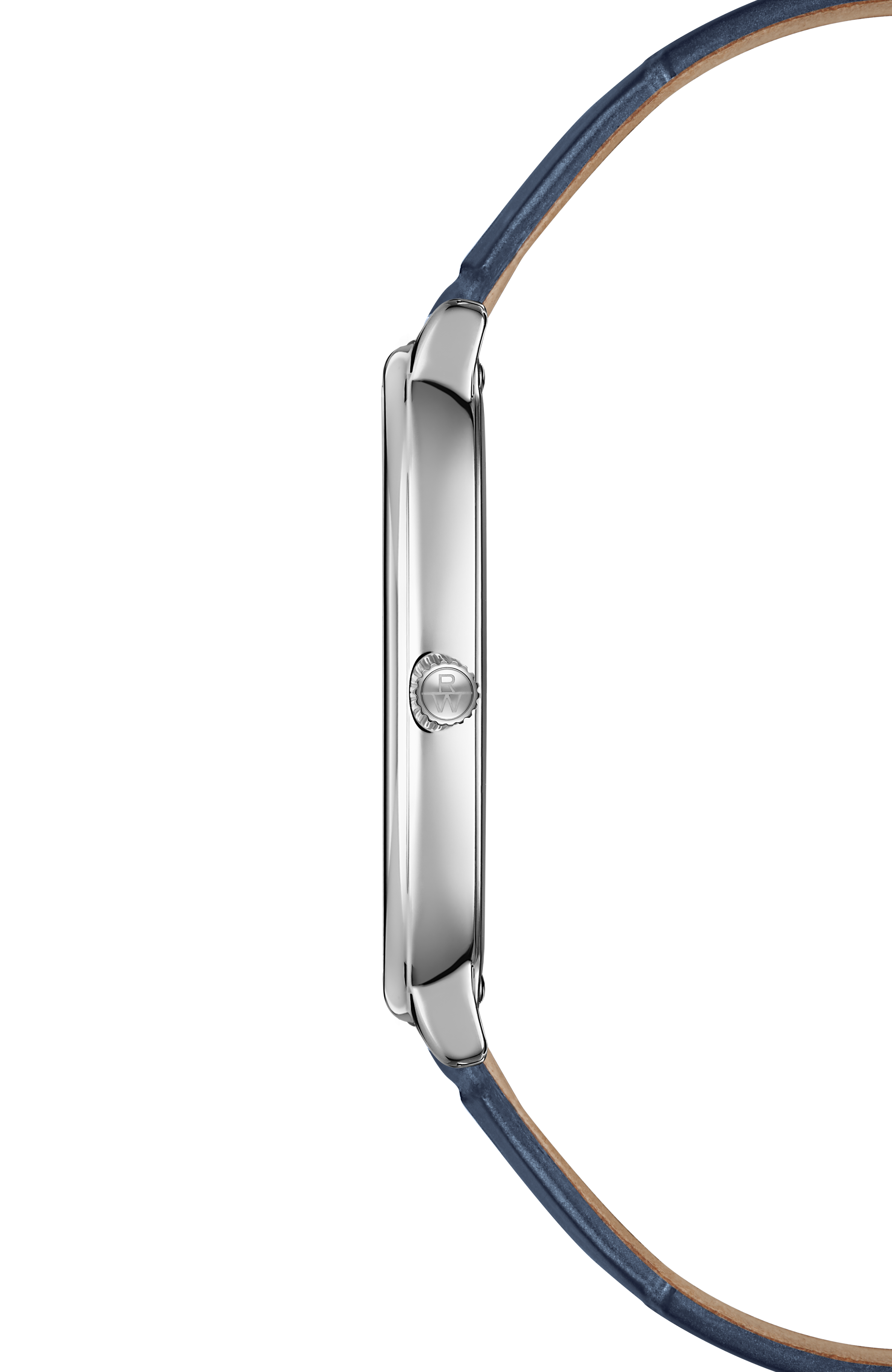 Montre Toccata Heritage cadran bleu bracelet cuir bleu, 31 x 36 mm