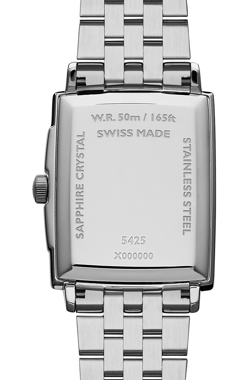 Toccata Men's Stainless Steel Square Quartz Watch, 37 x 29 mm