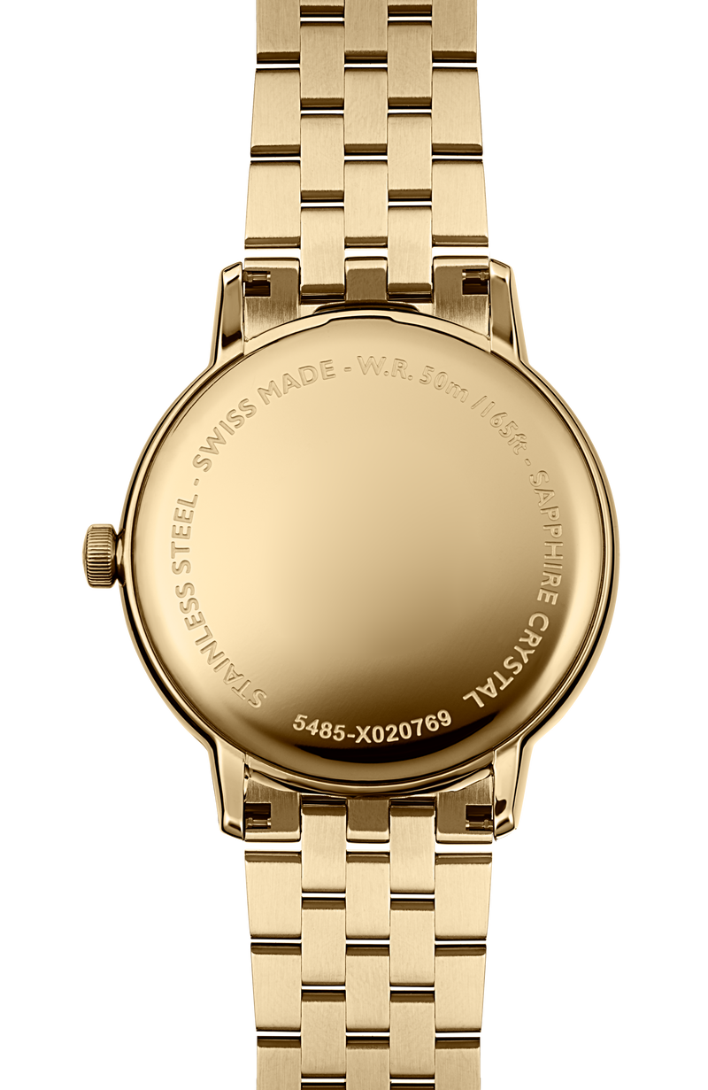 Montre à quartz Toccata classique en PVD or jaune pour homme, 39 mm