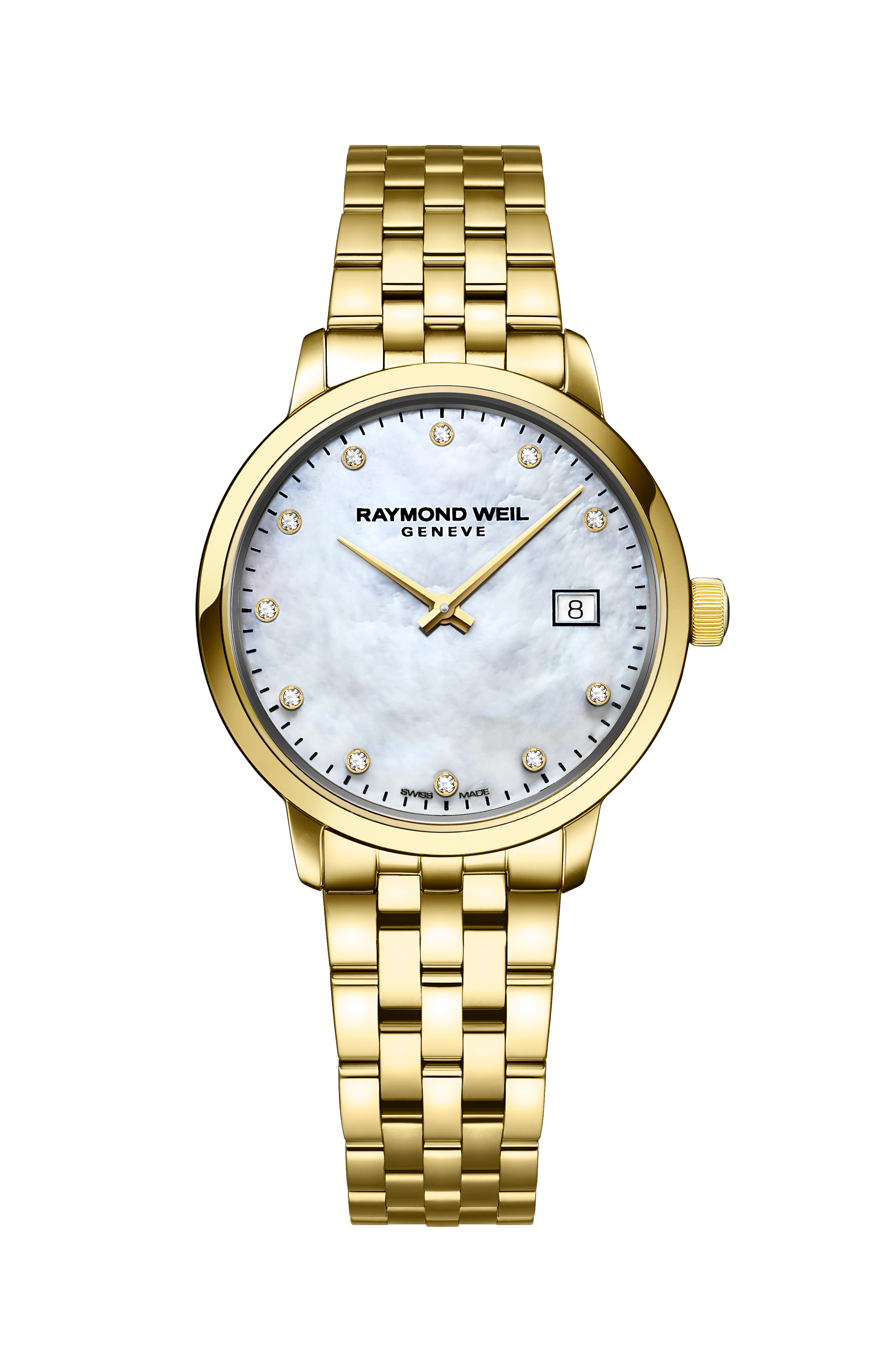 Ladies Classic Gold 11 Diamond Quartz Watch Toccata RAYMOND WEIL