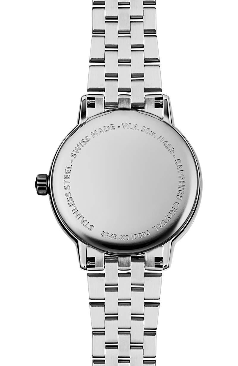 Montre à quartz Toccata pour femme en nacre blanche avec diamants, 29 mm