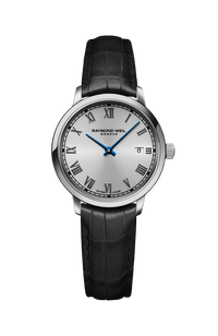 Toccata Ladies Black Leather Quartz Watch, 29 mm
