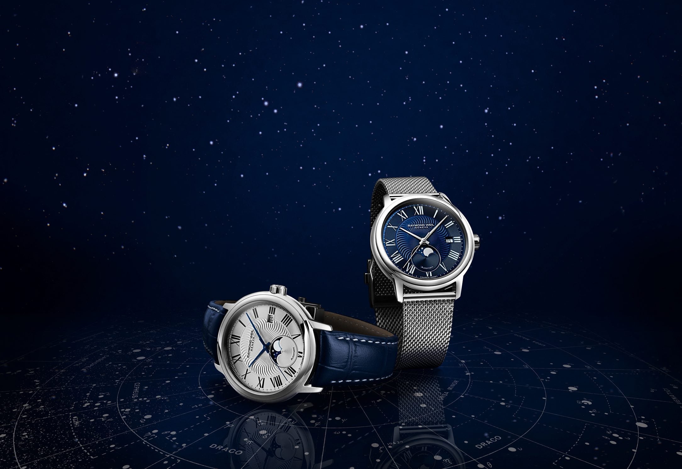 RAYMOND WEIL CELEBRATES THE STELLAR WORLD WITH THE NEW MAESTRO MOON PHASE