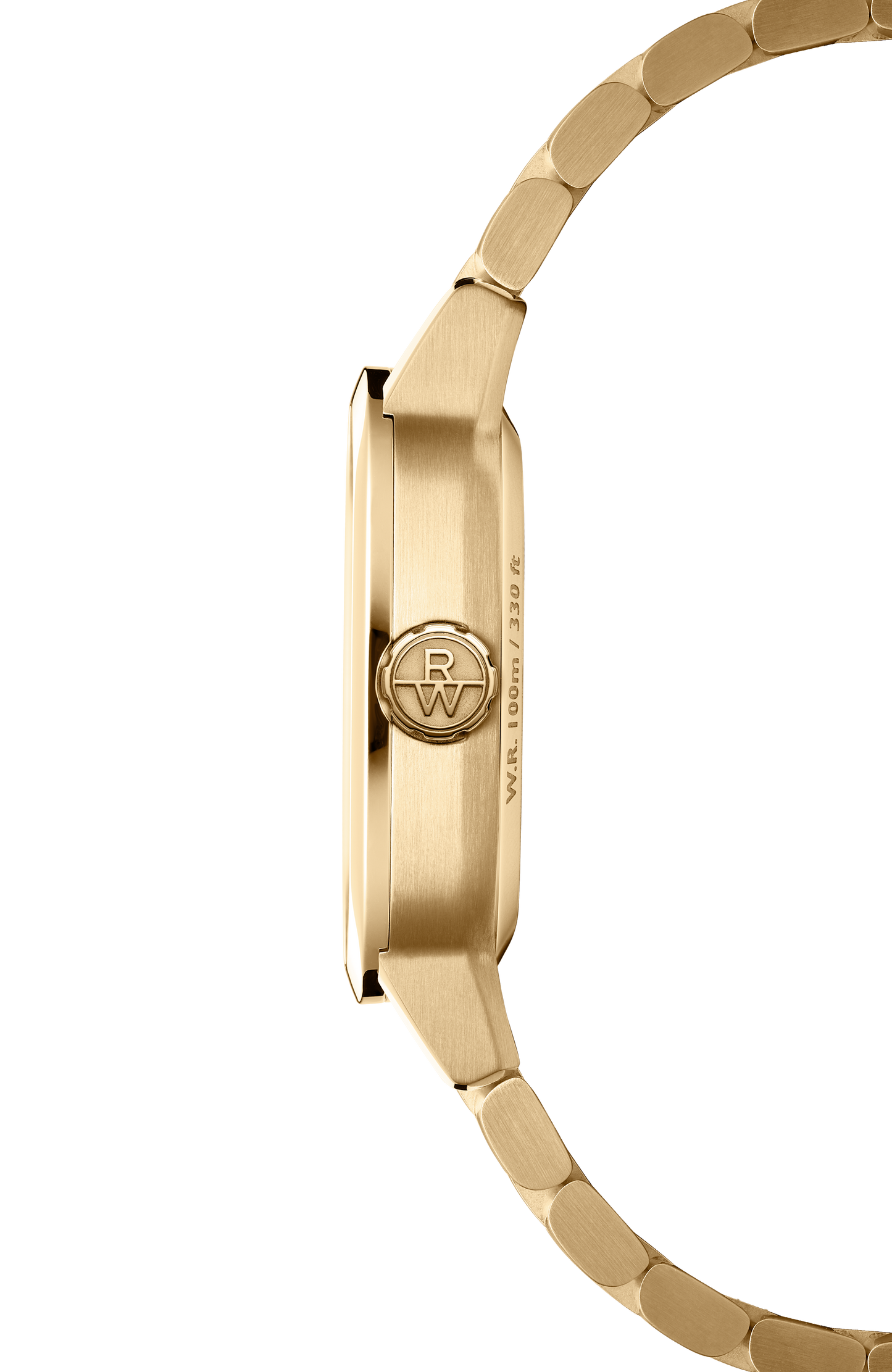 Freelancer Automatic Stainless Steel Yellow Gold PVD Cushion Shape Watch, 34 x 34 mm
