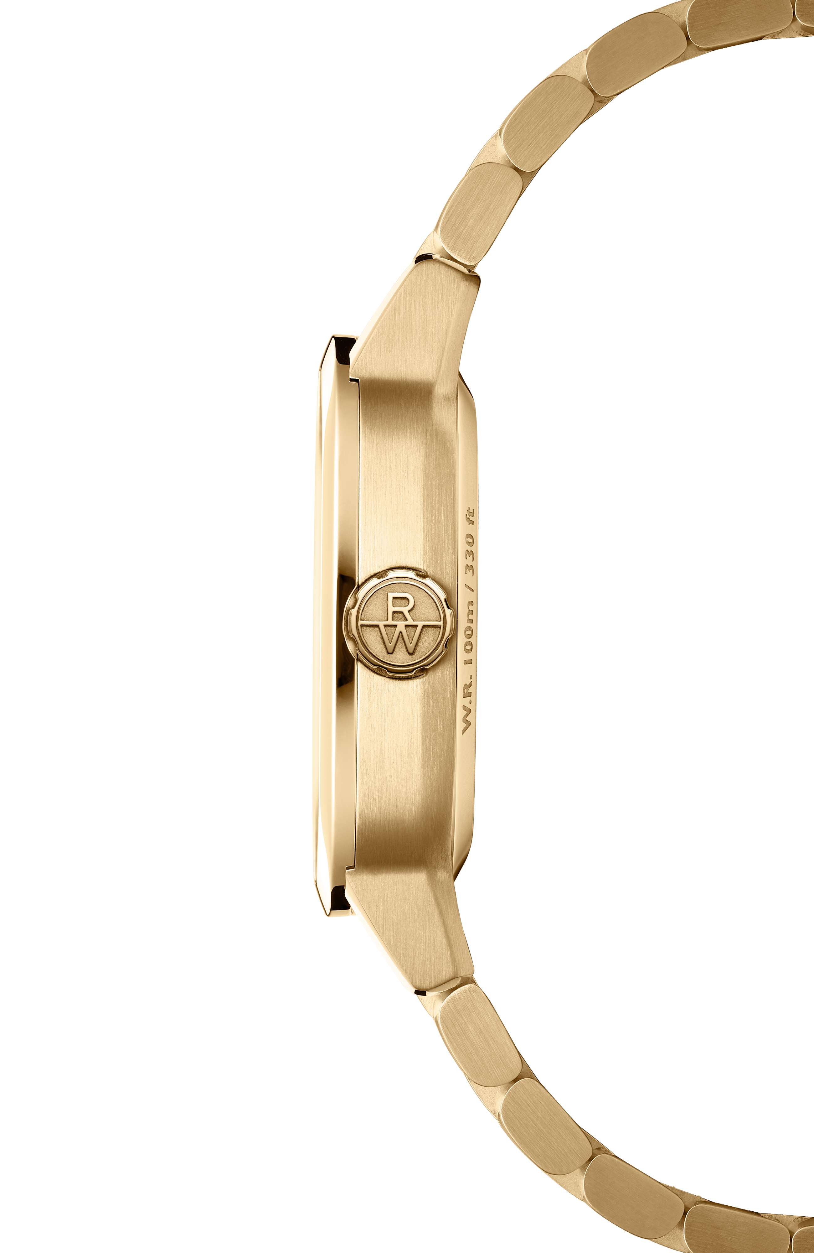 Freelancer Automatic Stainless Steel Yellow Gold PVD Cushion Shape Watch, 34 x 34 mm