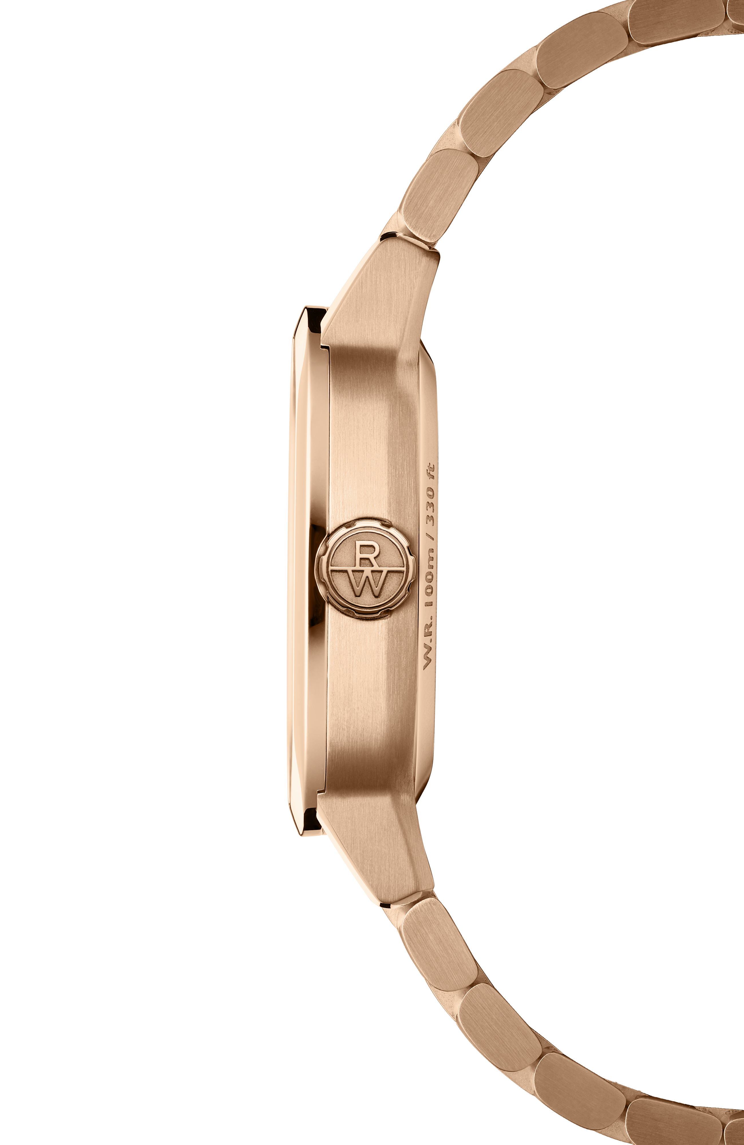 自由骑士系列 女士自动腕表 绿色表盘 金属表链 枕形表壳，34 x 34 毫米