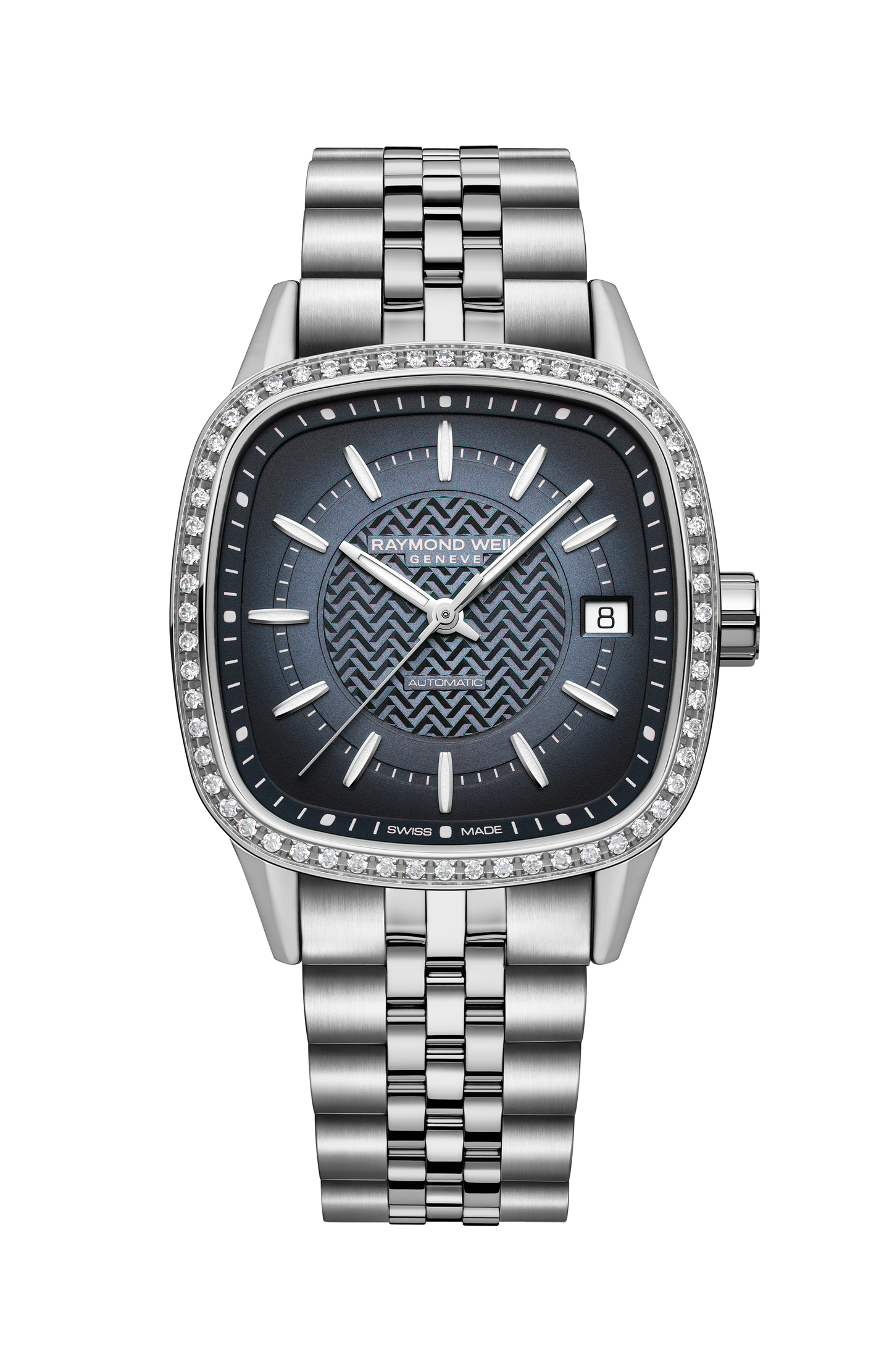 Freelancer Ladies Automatic Blue Dial Bracelet Cushion Shape Watch, 34 x 34 mm