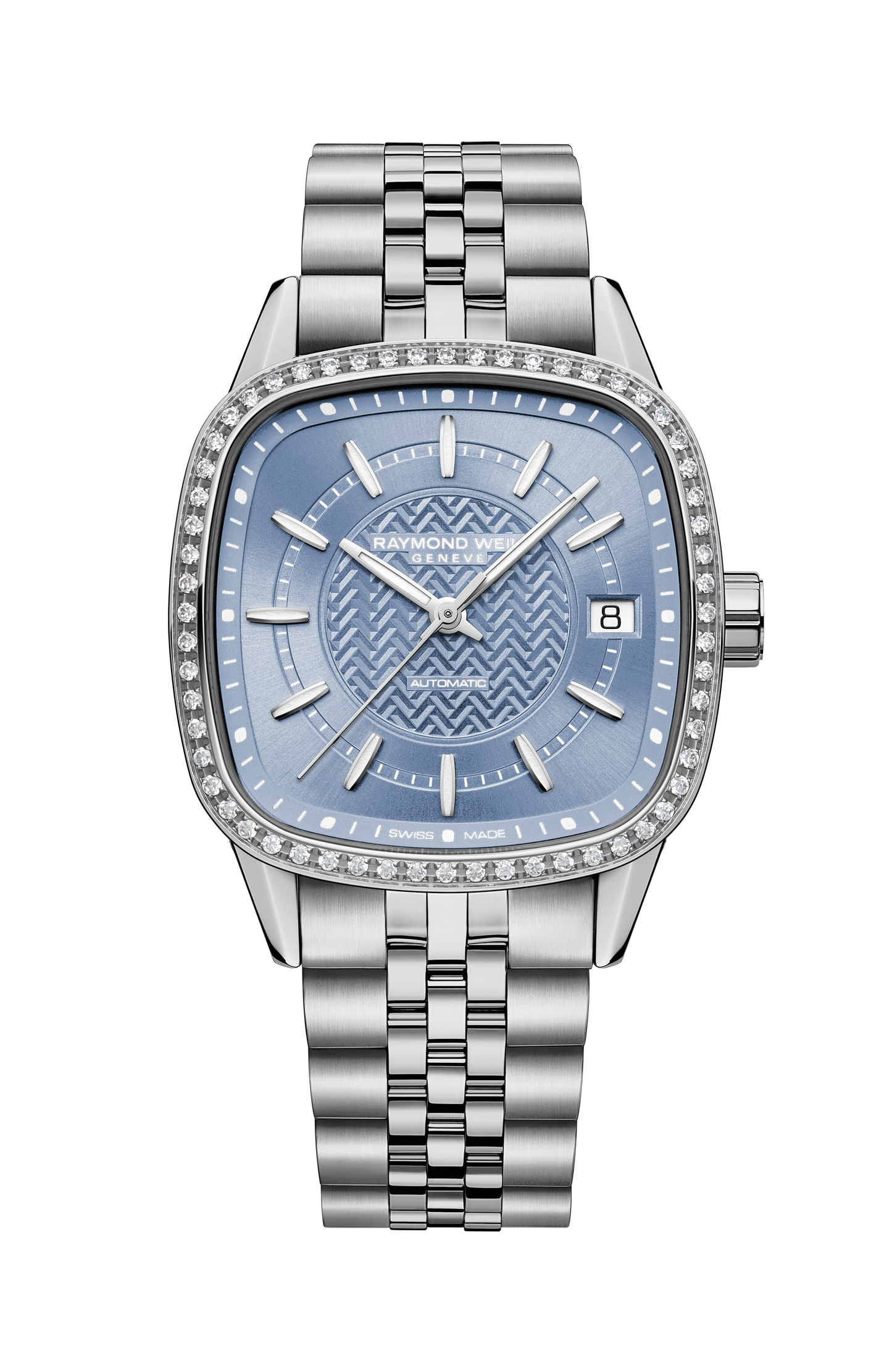 Montre automatique Freelancer cadran bleu pour femme, 34 x 34 mm