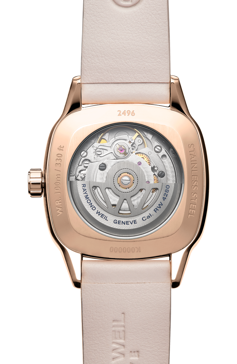 Freelancer Automatic Moon Phase and Leather Strap Cushion Shape Watch, 34 x 34 mm