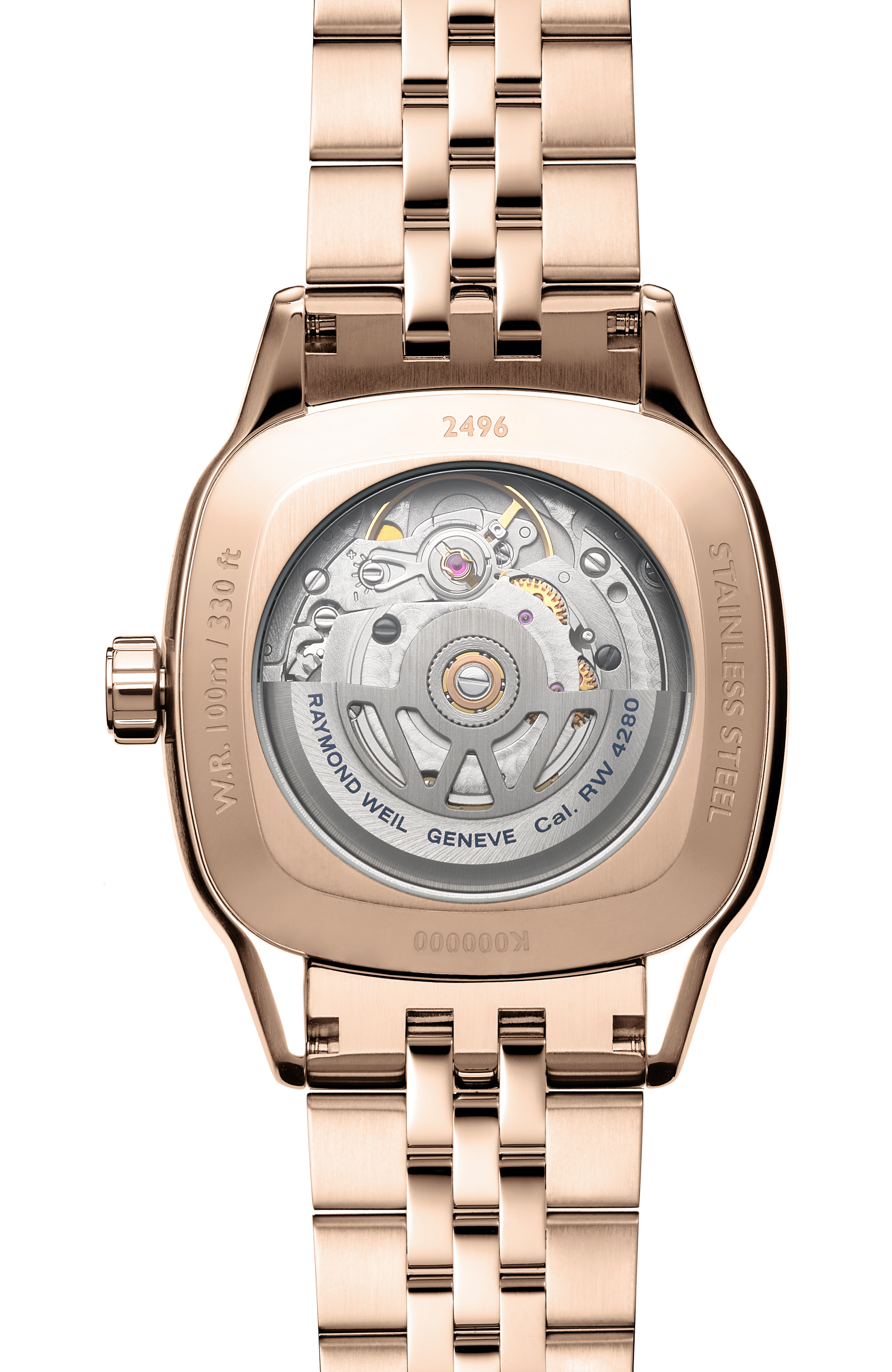 Freelancer Ladies Automatic Moon Phase Cushion Shape Watch, 34 x 34 mm