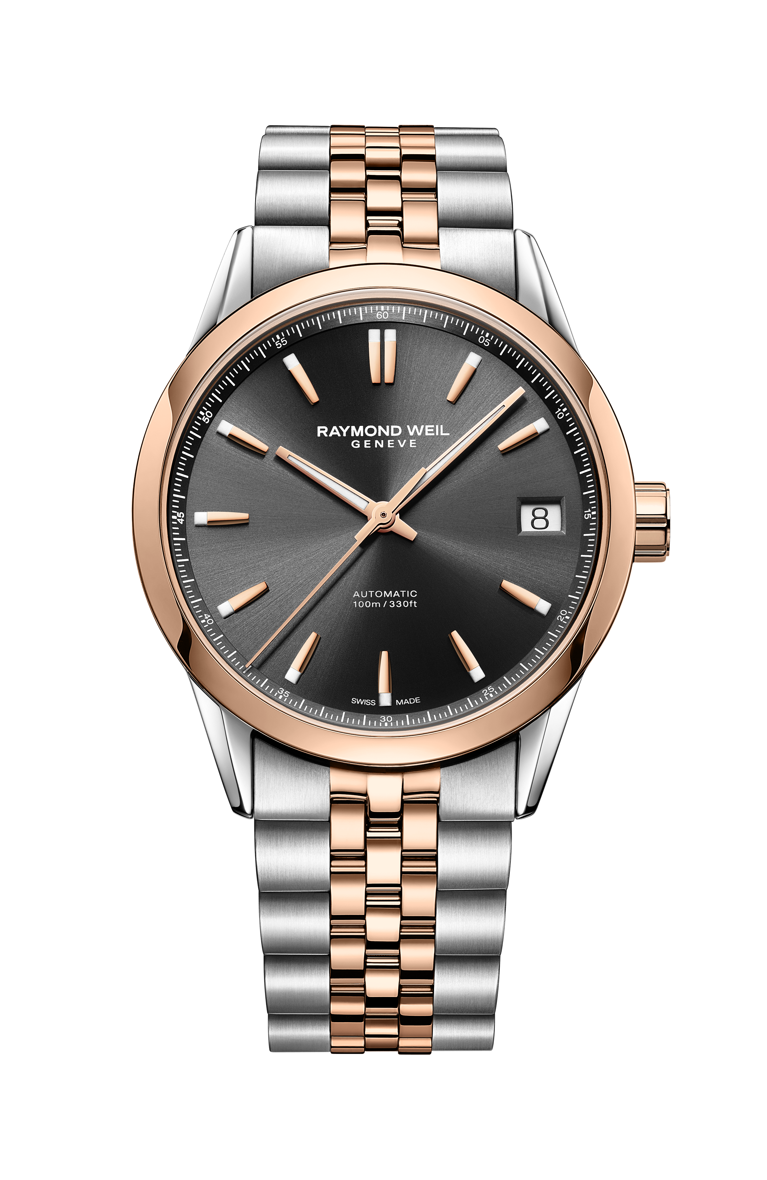 Freelancer Men's Automatic Classic Two-Tone Black Dial Date Watch, 40 mm