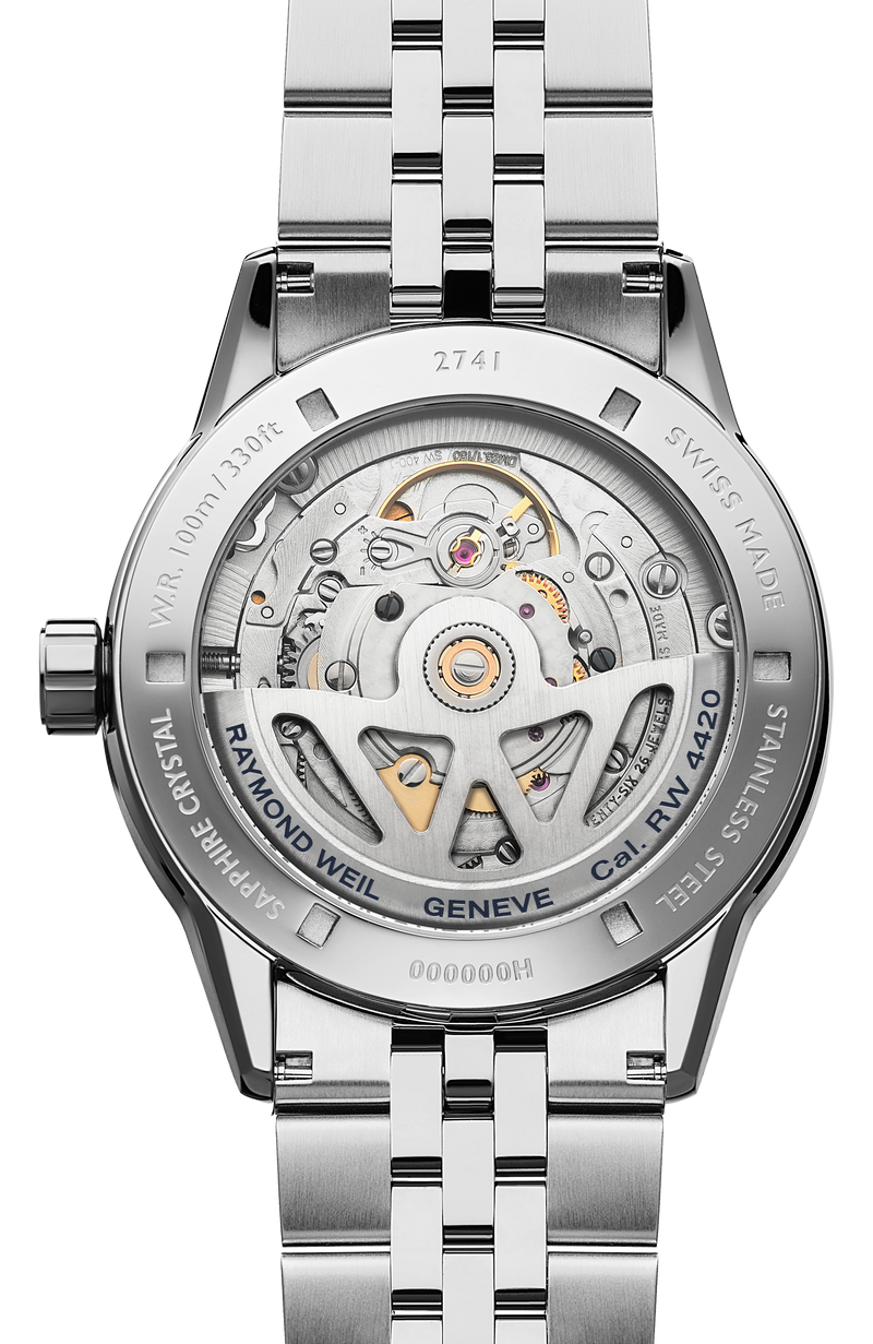 Freelancer Men's Automatic White Dial Stainless Steel Bracelet Watch, 40 mm