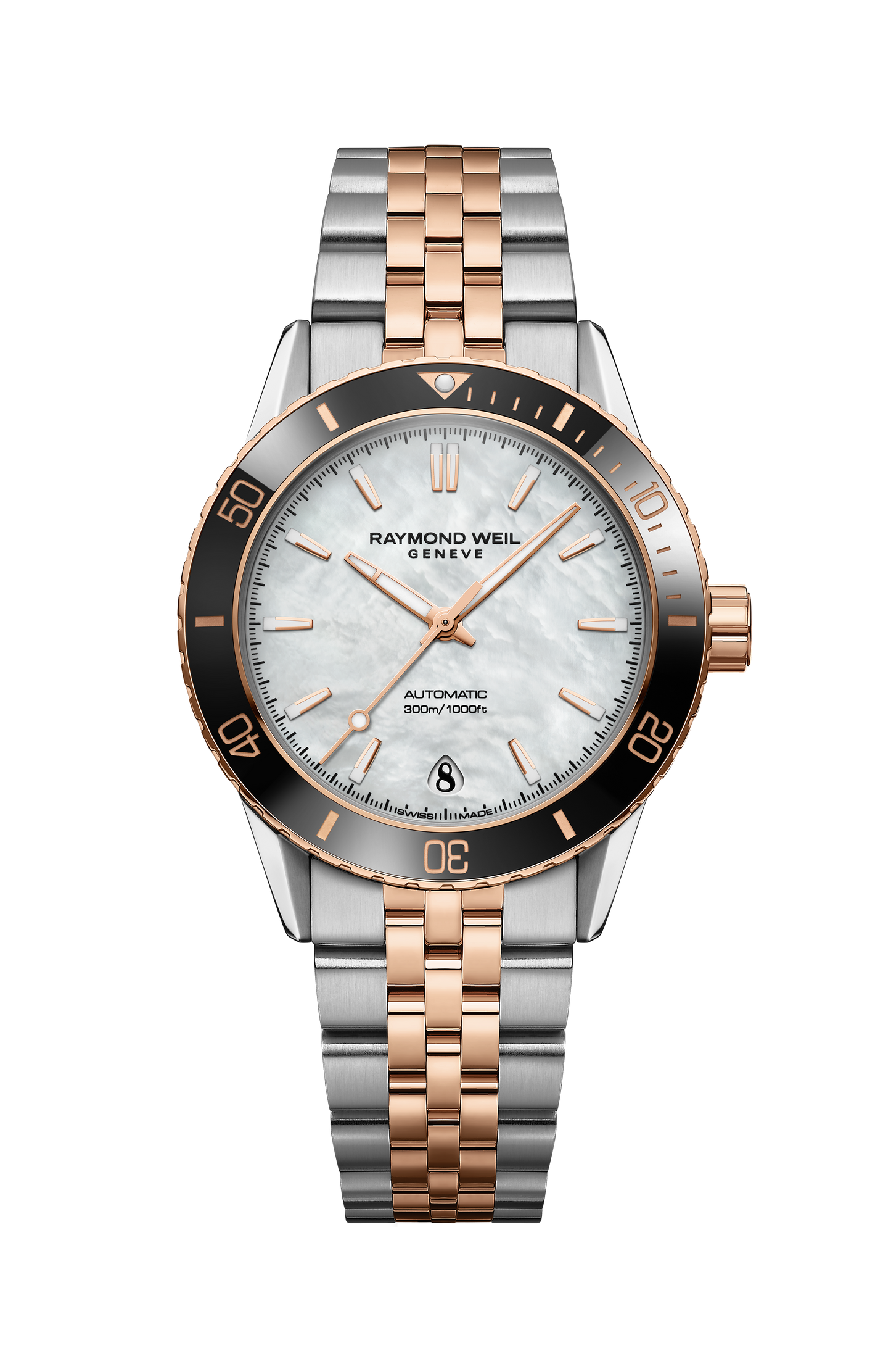 Freelancer Diver Rose Gold PVD Two-Tone Automatic Watch, 36 mm
