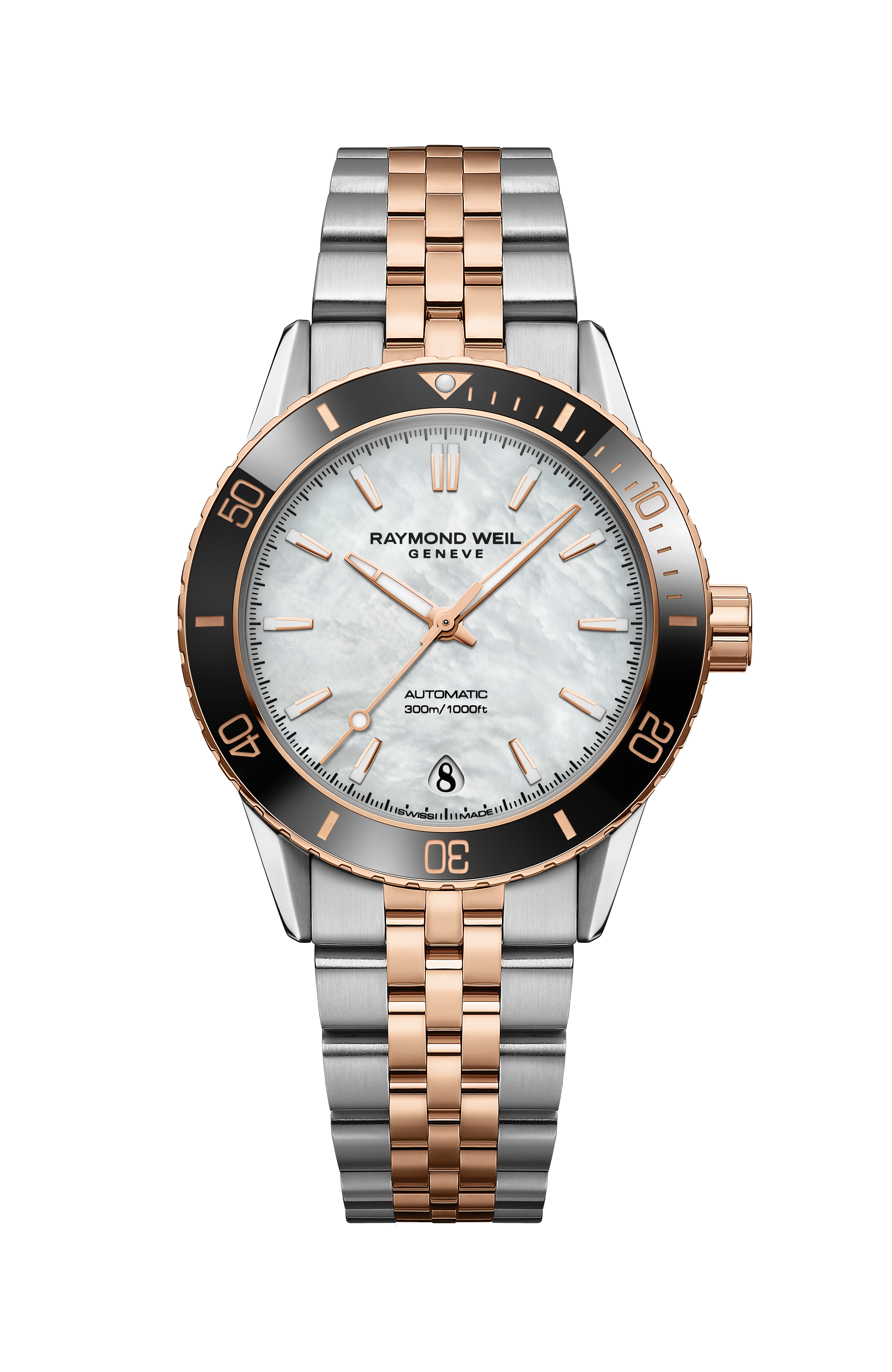 Freelancer Diver Rose Gold PVD Two-Tone Automatic Watch, 36 mm