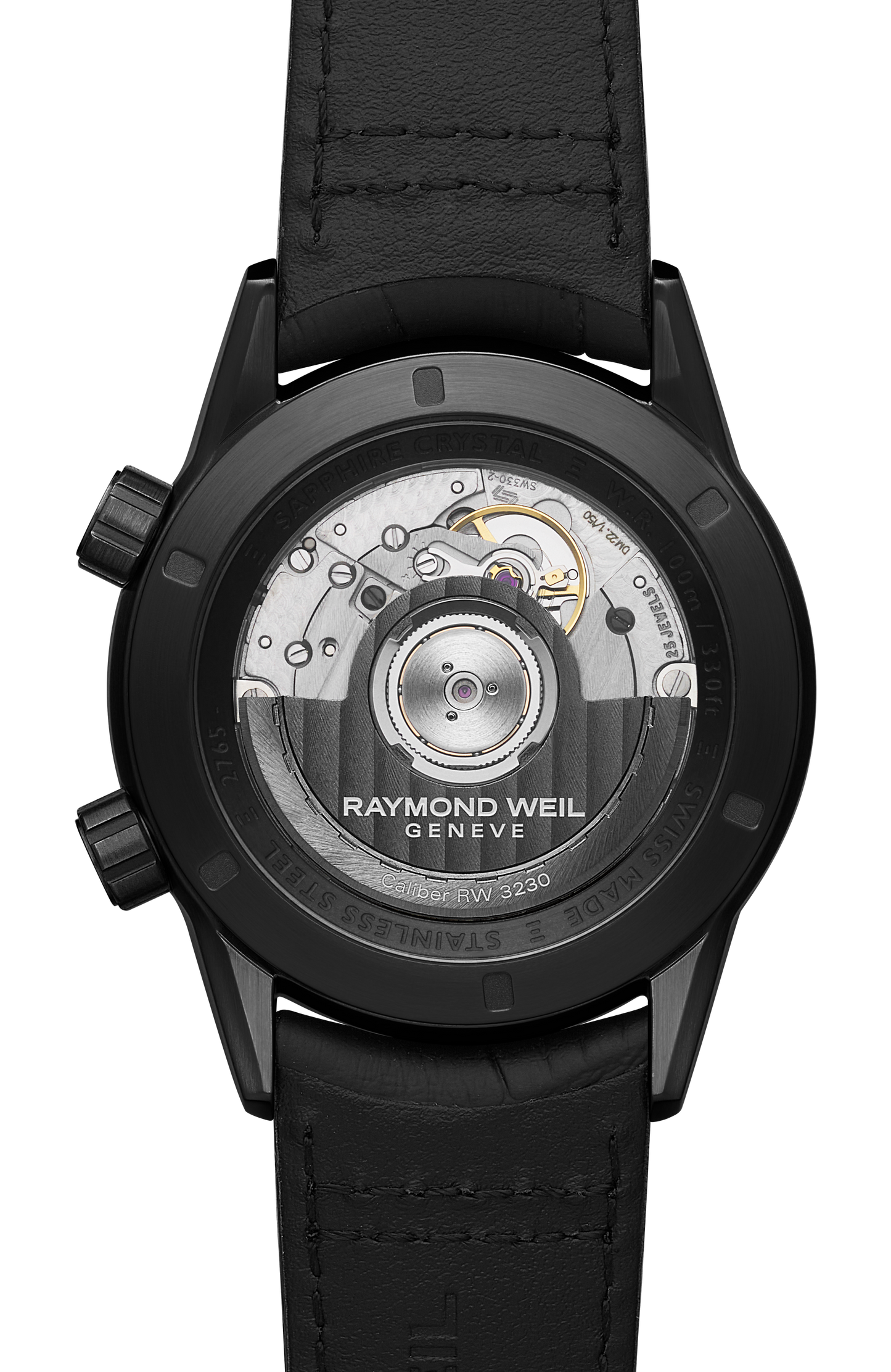 Freelancer Men's GMT Worldtimer Black Leather Automatic Watch, 41 mm