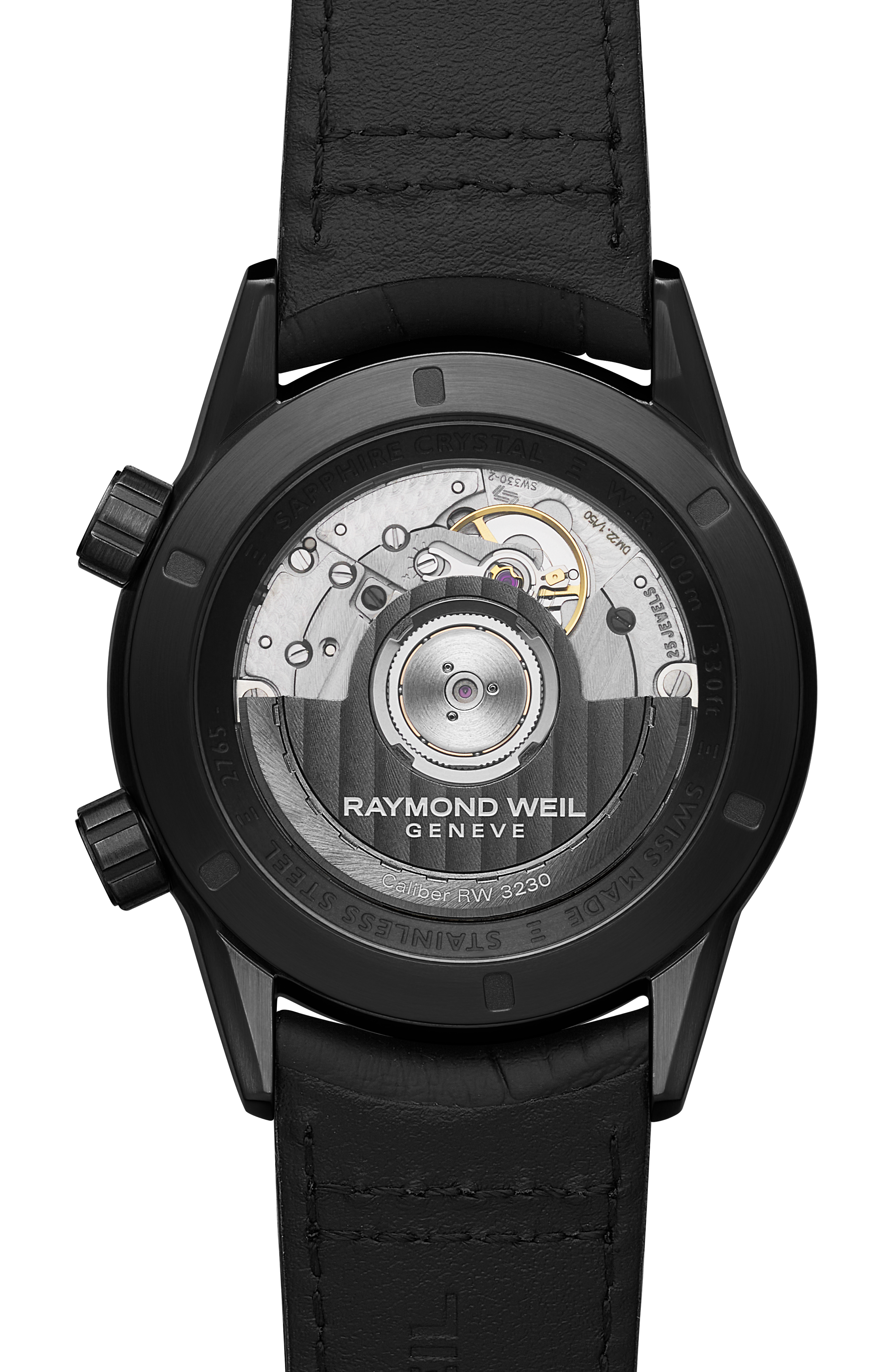Freelancer Men's GMT Worldtimer Black Leather Automatic Watch, 41 mm