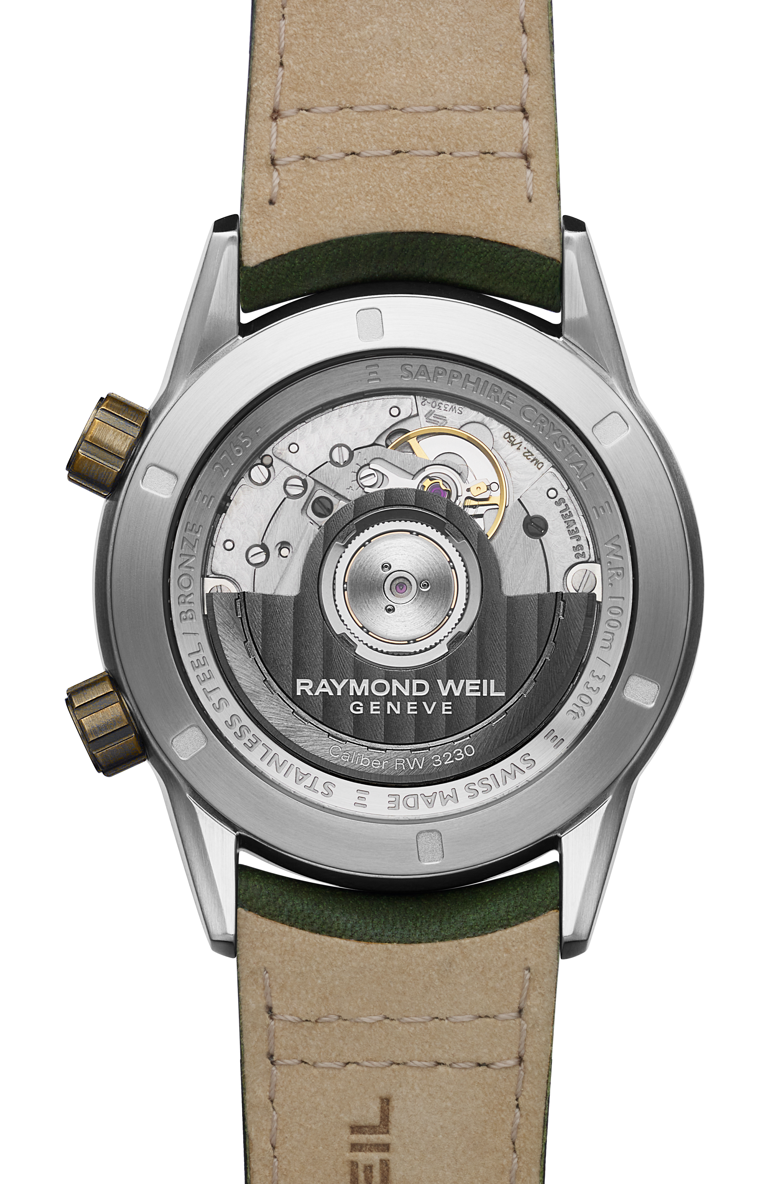 Freelancer Men's GMT Worldtimer Green Leather Automatic Watch, 41 mm