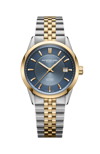 Freelancer Automatic Blue Dial Stainless Steel Two-tone Bracelet Watch, 38 mm