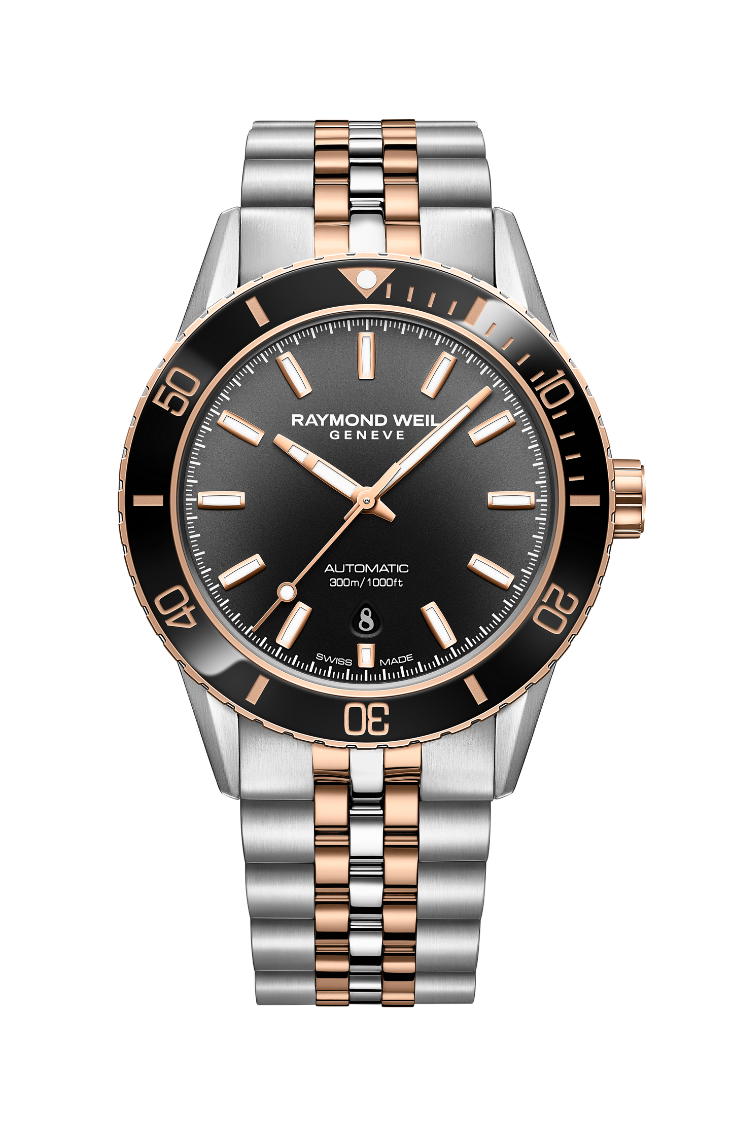 Freelancer Diver Men's Two-Tone Gradient Black Dial Automatic Watch, 42 mm