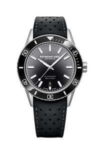 Freelancer Diver Black Dial & Rubber Strap Automatic Watch, 42 mm