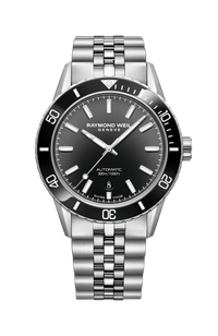 Freelancer Diver Men's Stainless Steel Gradient Black Dial Automatic Watch, 42 mm