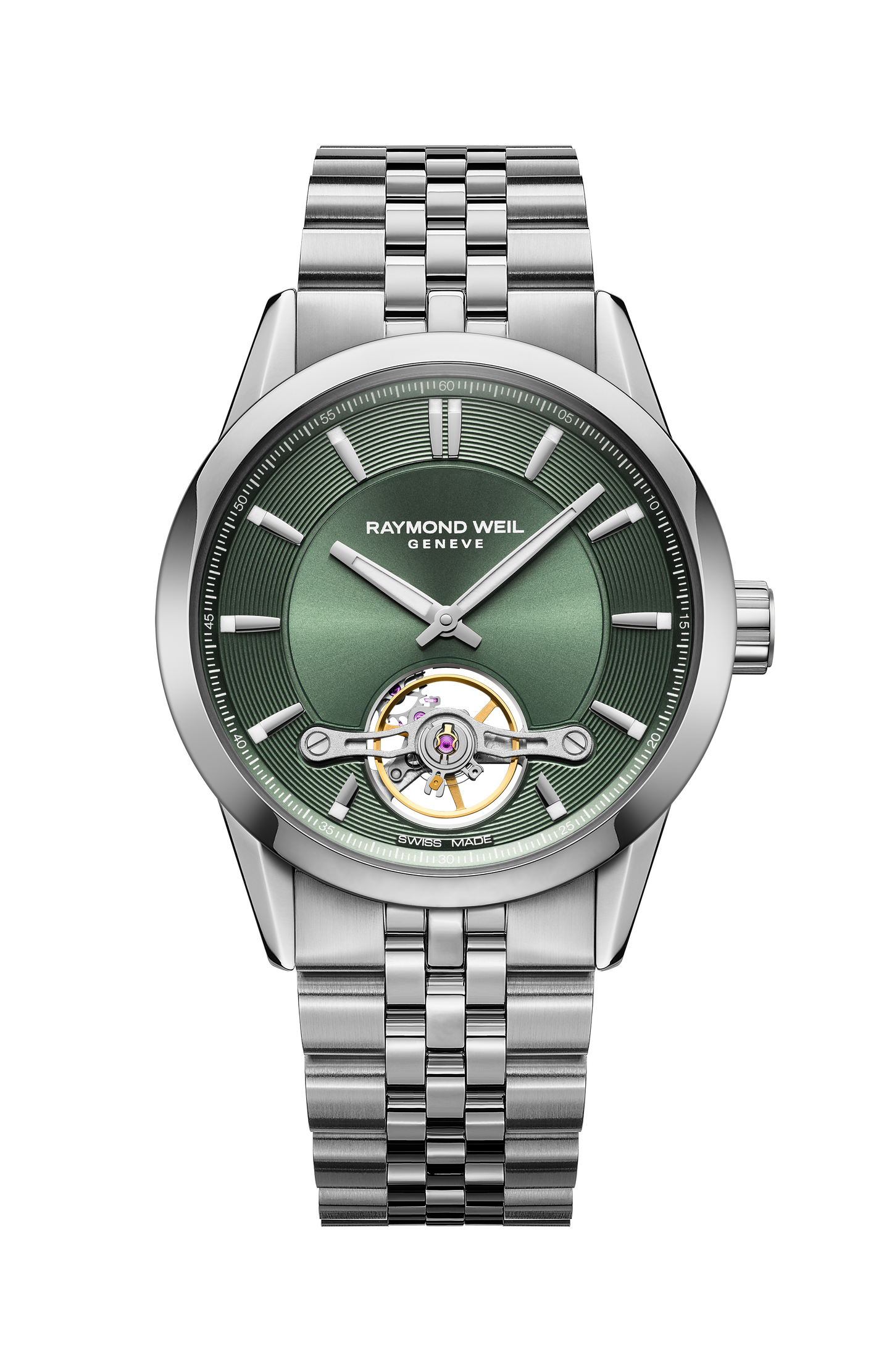 Freelancer Calibre RW1212 Men's Automatic Green Steel Watch, 42 mm