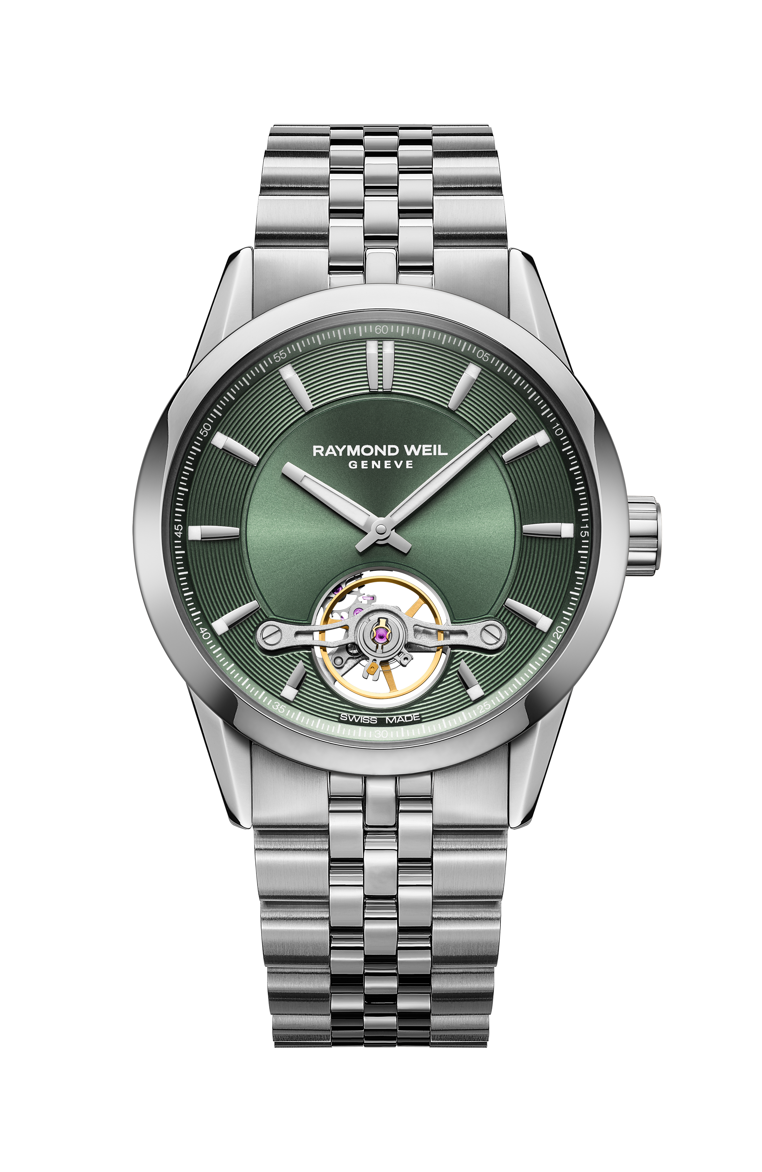 Freelancer Calibre RW1212 Men's Automatic Green Steel Watch, 42 mm