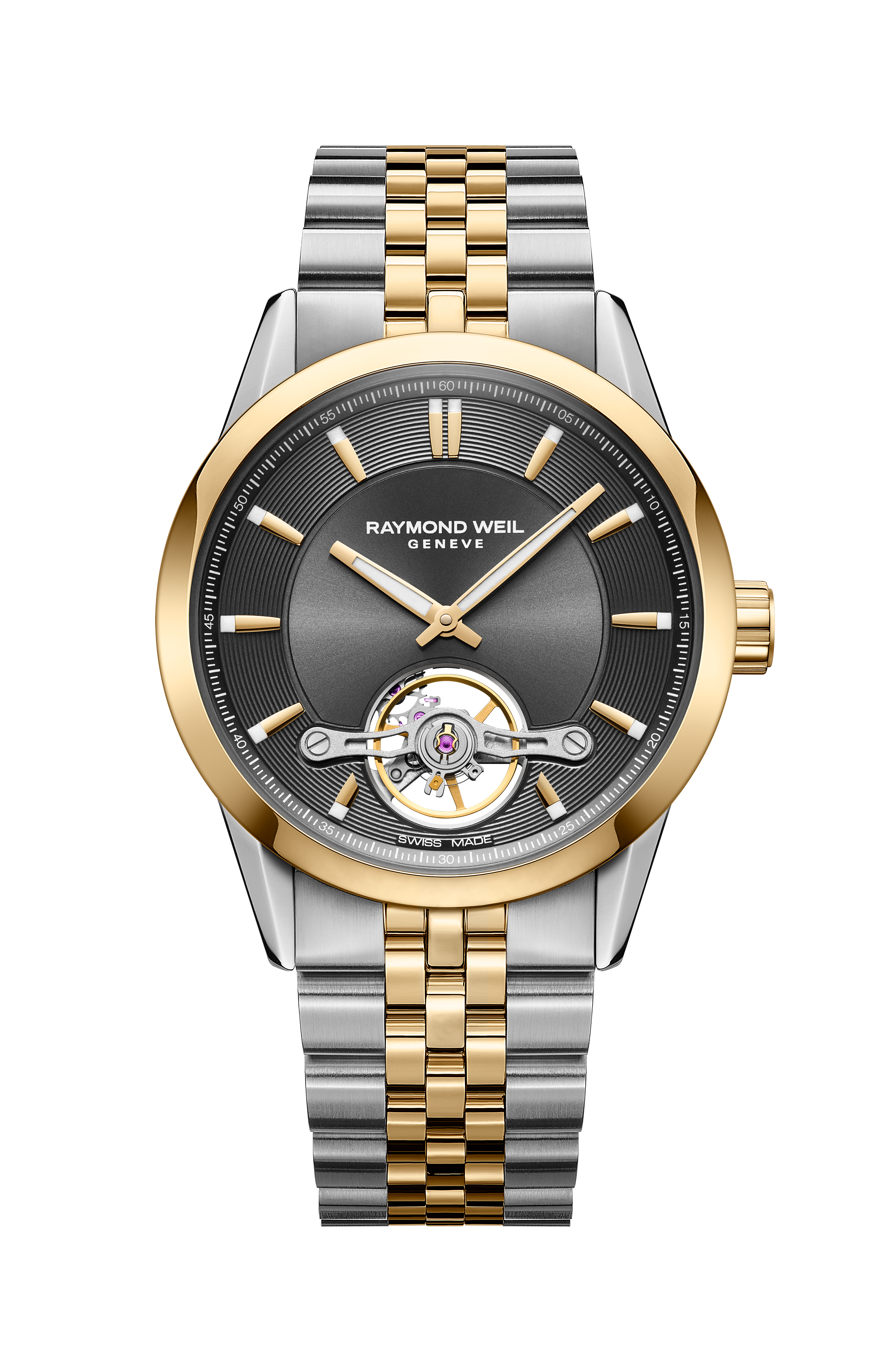 Freelancer Men's Automatic Grey Dial Two-Tone Bracelet Watch, 42 mm