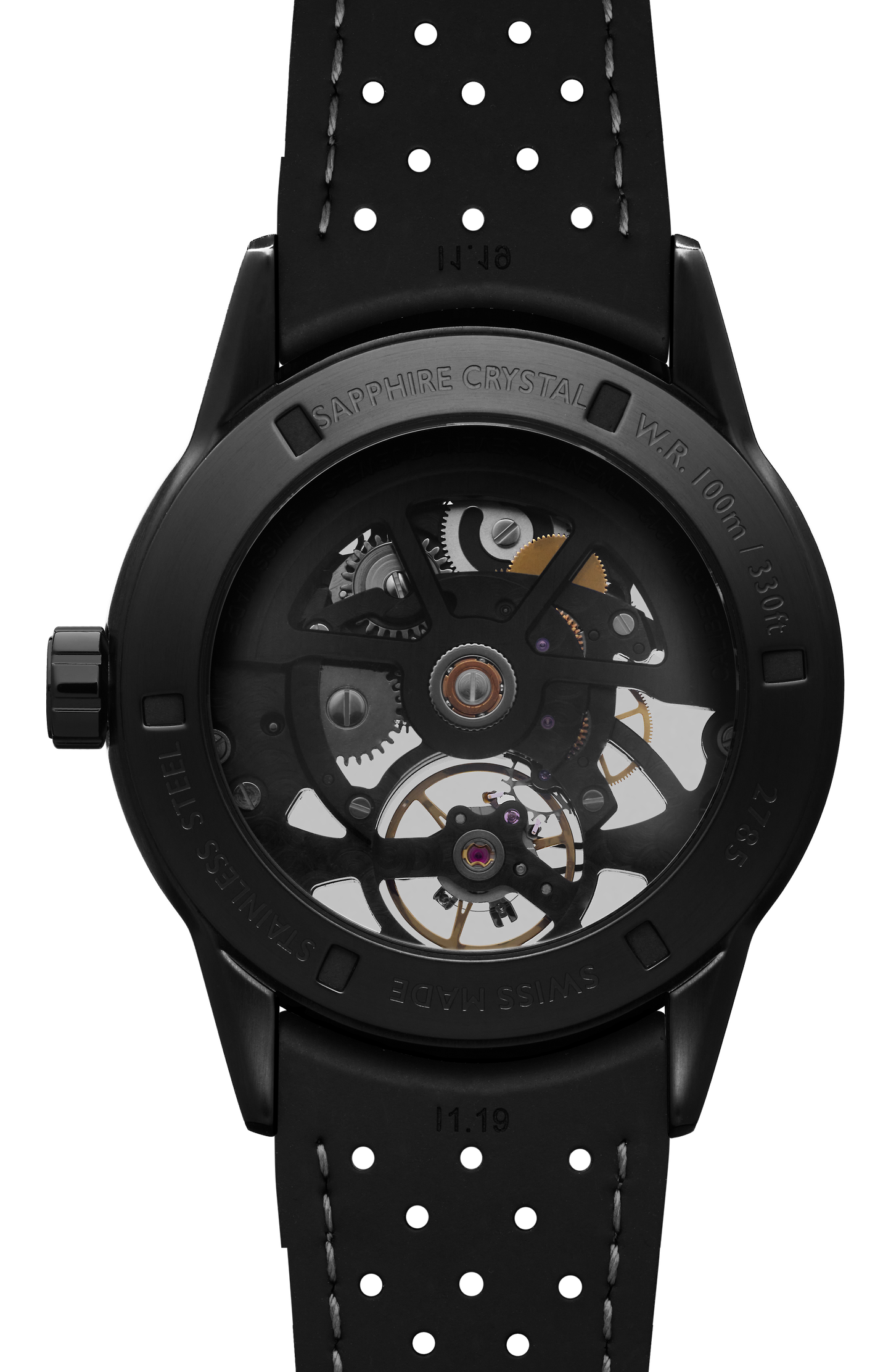 Freelancer Calibre RW1212 Skeleton Men's Automatic Black Watch, 42 mm
