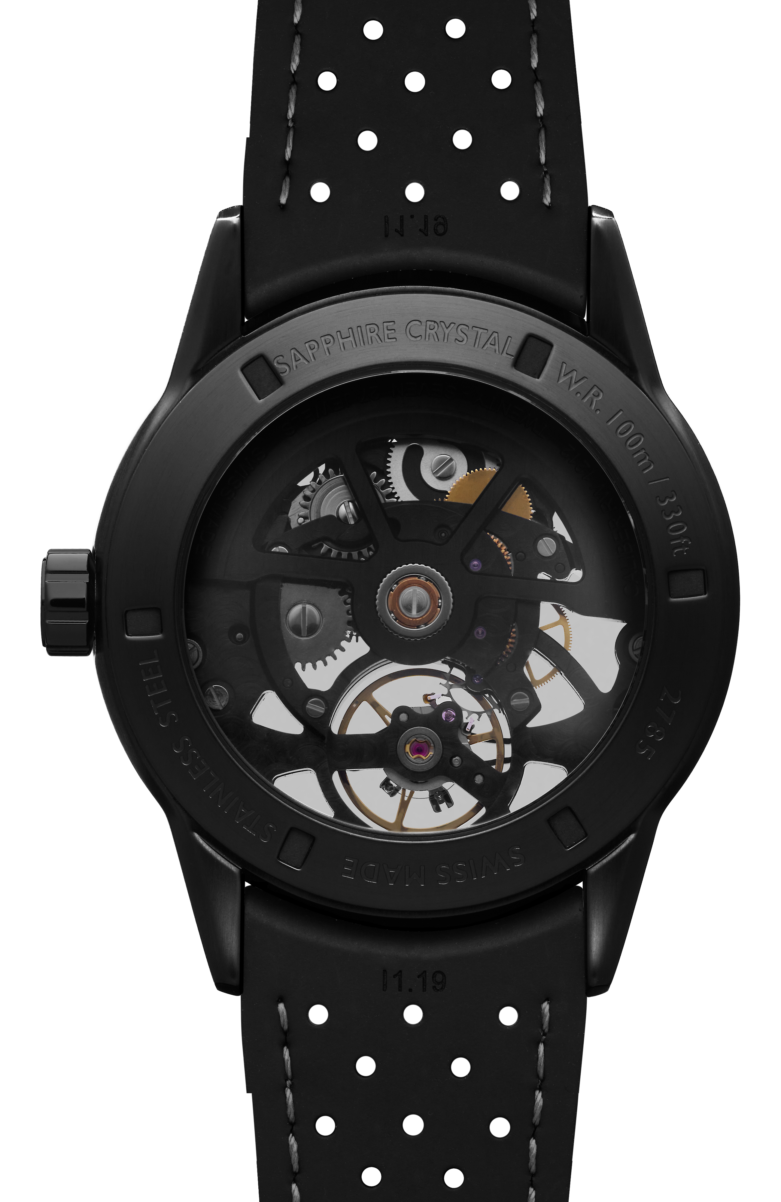 Freelancer Calibre RW1212 Skeleton Men's Automatic Black Watch, 42 mm