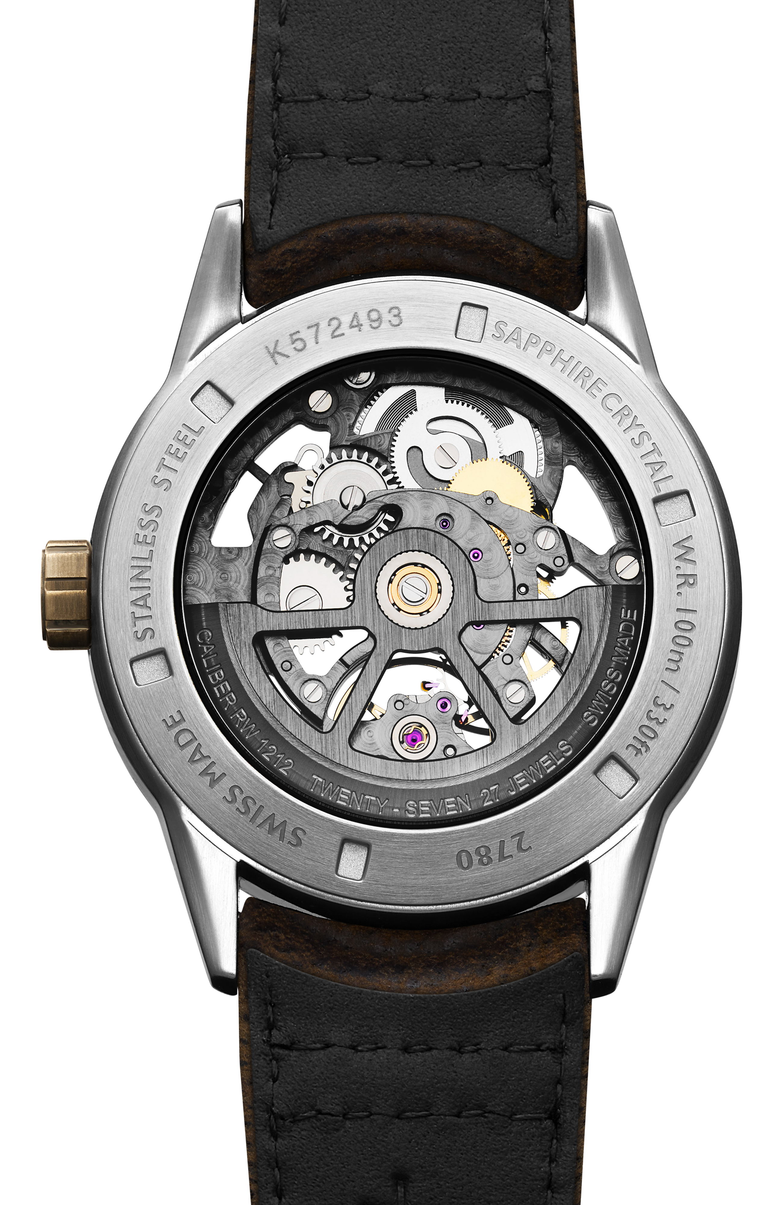 Freelancer Calibre RW1212 Skeleton Men's Automatic Bronze Watch, 42 mm