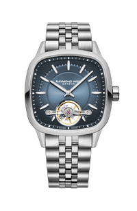 Freelancer Calibre RW1212 Men’s Automatic Blue Steel Cushion Shape Watch, 40 x 40 mm