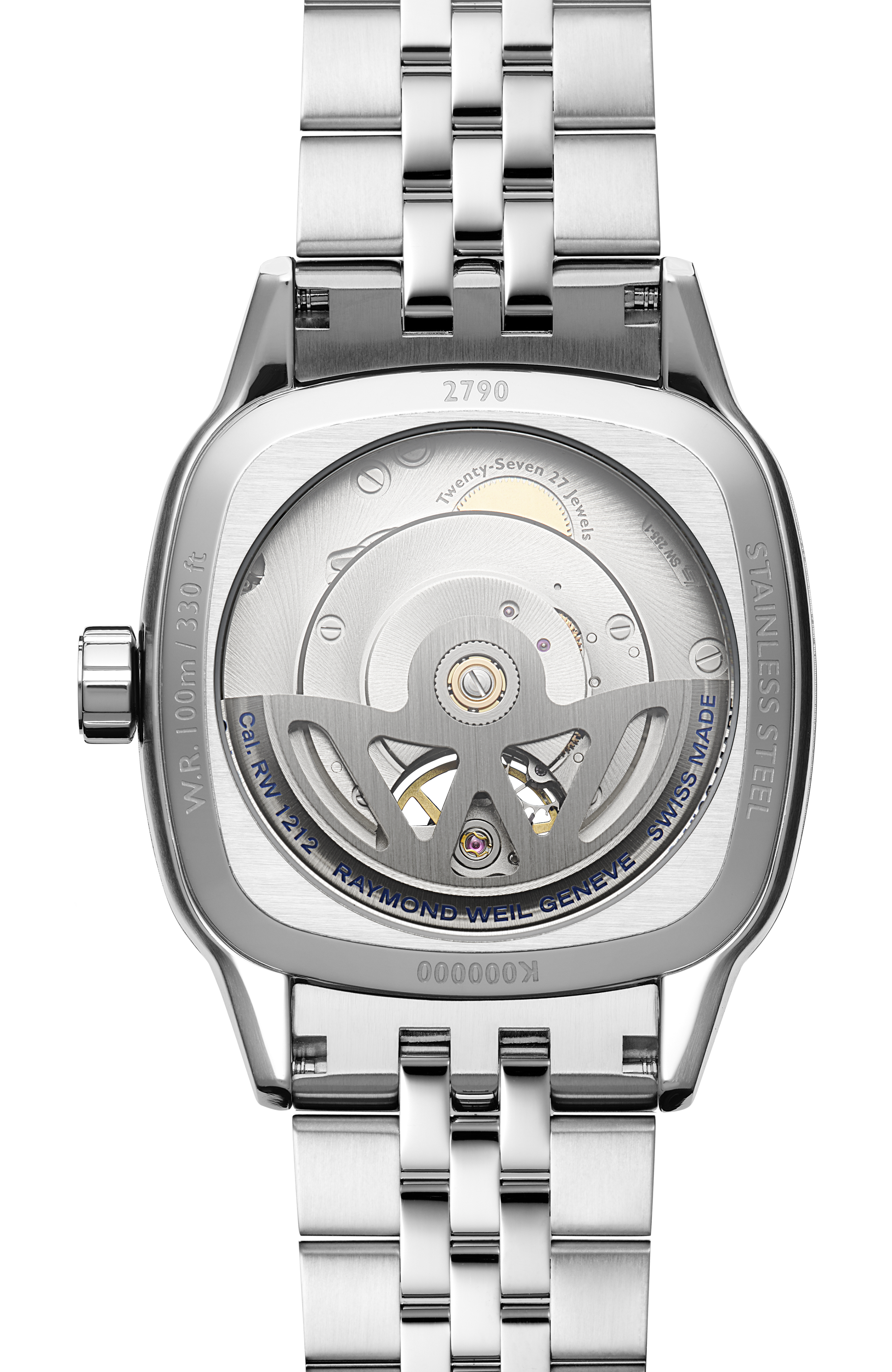 Freelancer Calibre RW1212 Men’s Automatic Green Steel Cushion Shape Watch, 40 x 40 mm